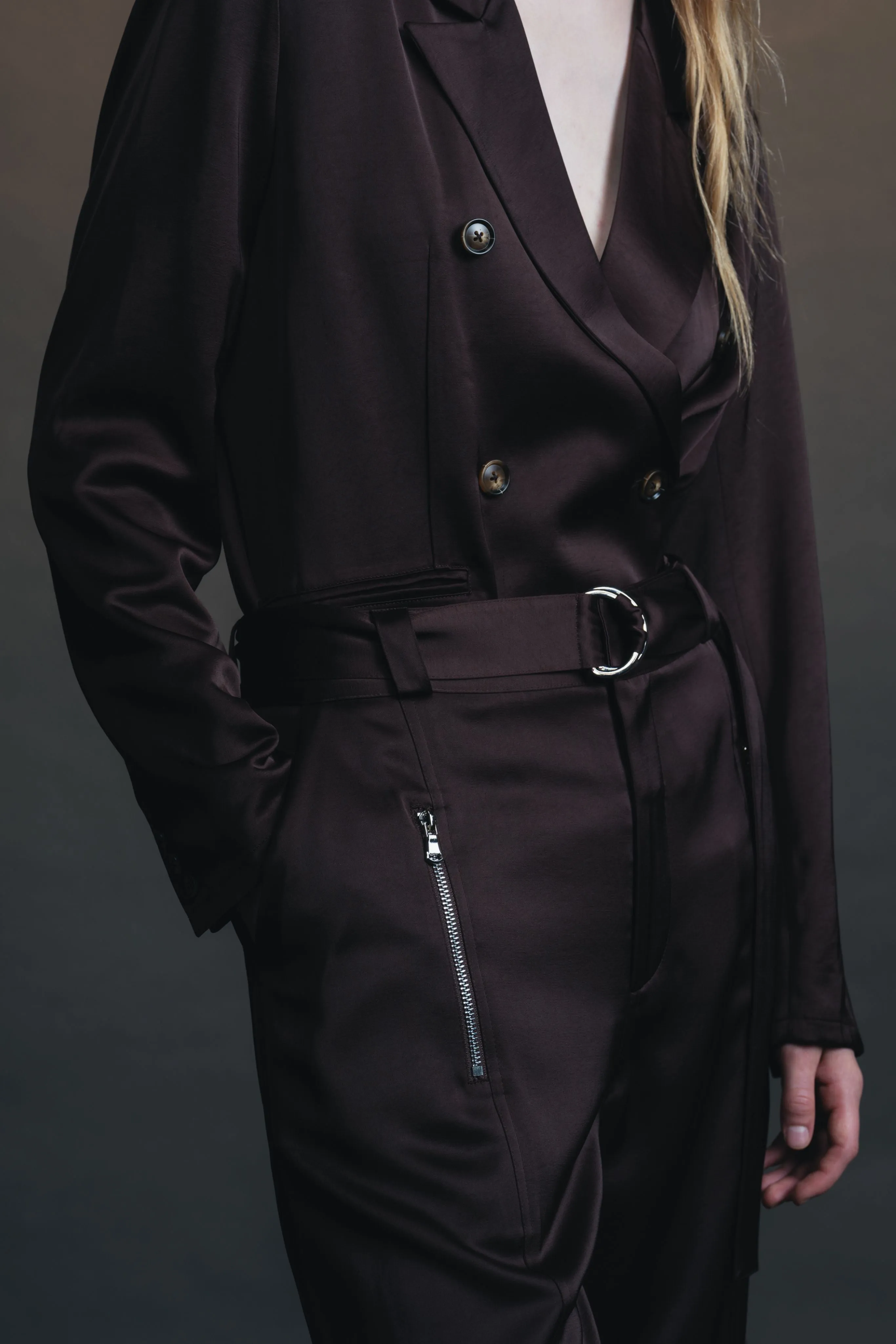 Adalee Charmeuse Blazer