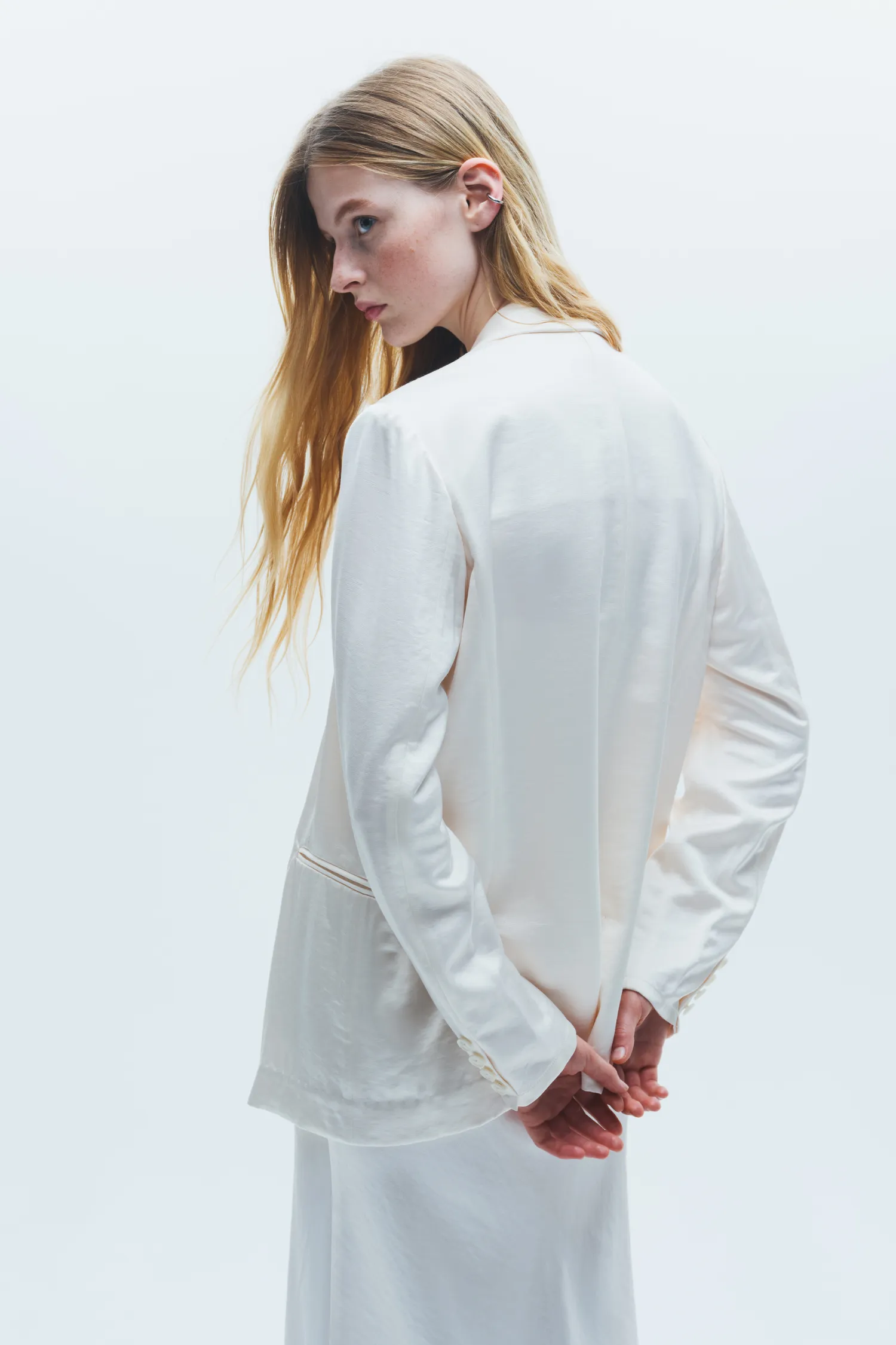Adalee Charmeuse Blazer