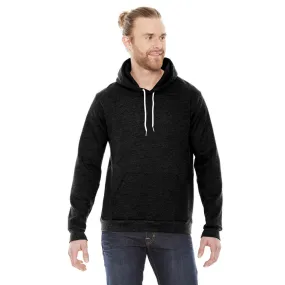 American Apparel Unisex Black Flex Fleece Drop Shoulder Pullover Hoodie