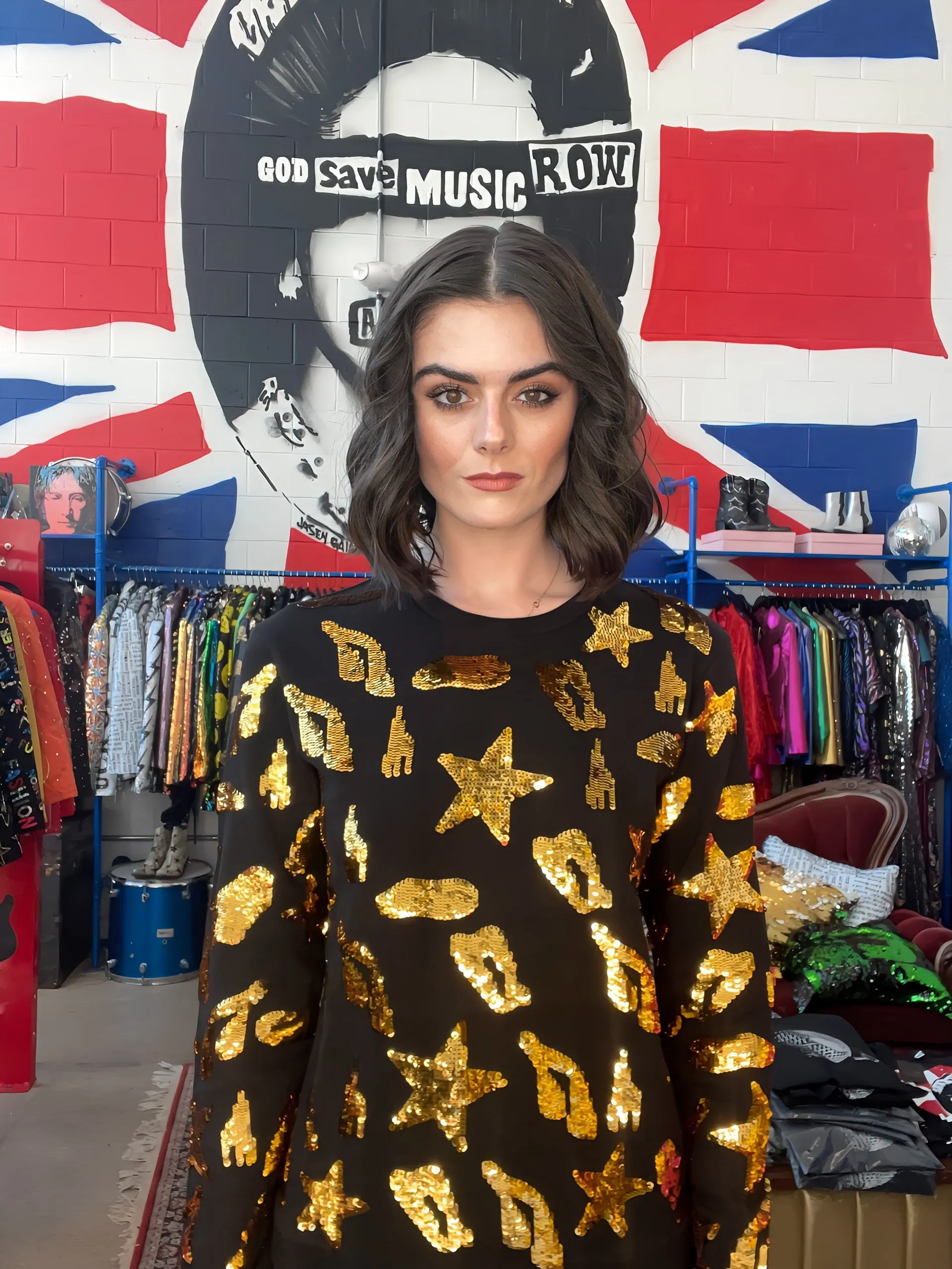 Any Old Iron Leopard Star Spot Sweatshirt