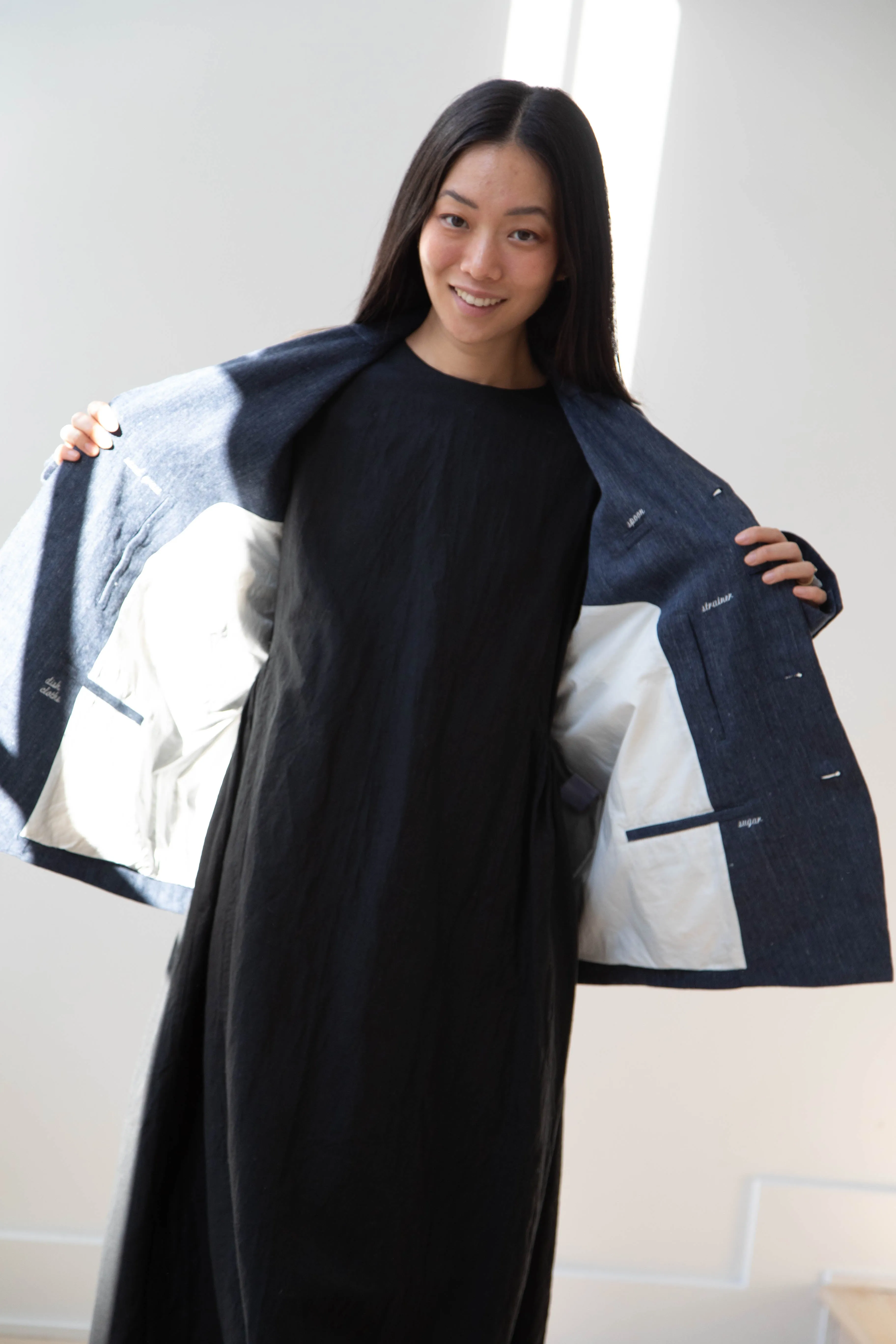 Aseedonclöud | Sankayo Jacket in Indigo Denim Wool
