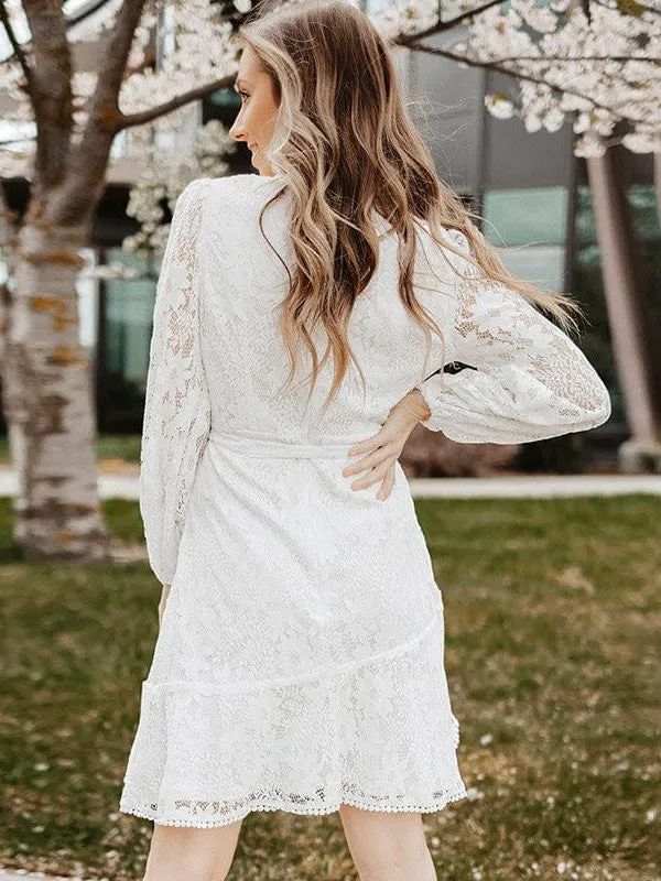 Autumn Lace Mini Dress
