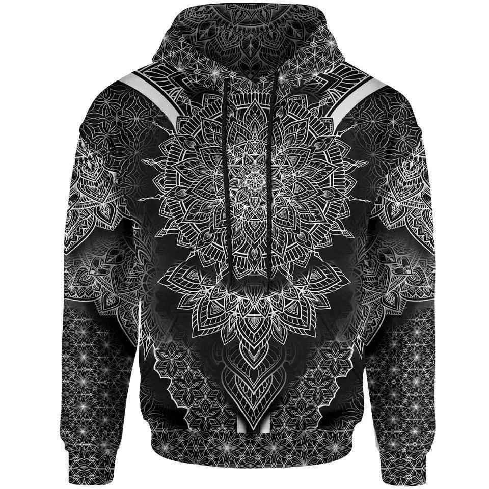Blackout Mandala Pullover Hoodie