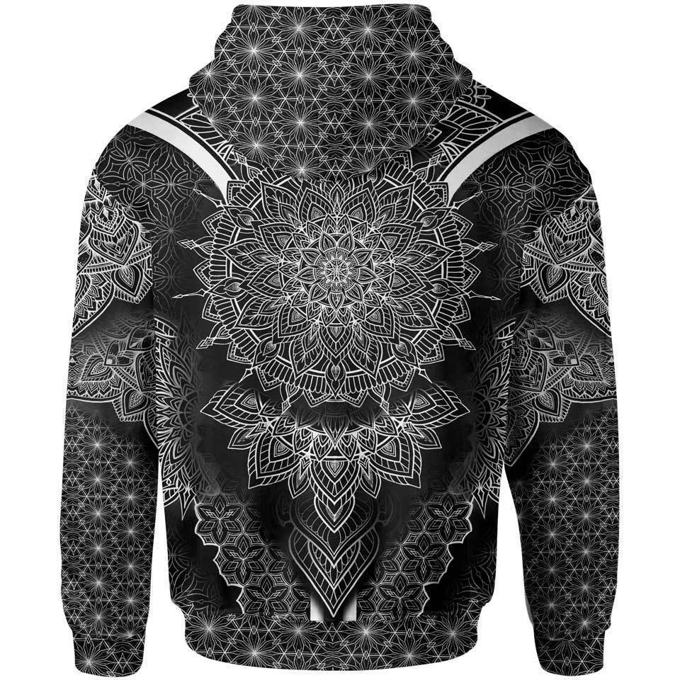 Blackout Mandala Pullover Hoodie