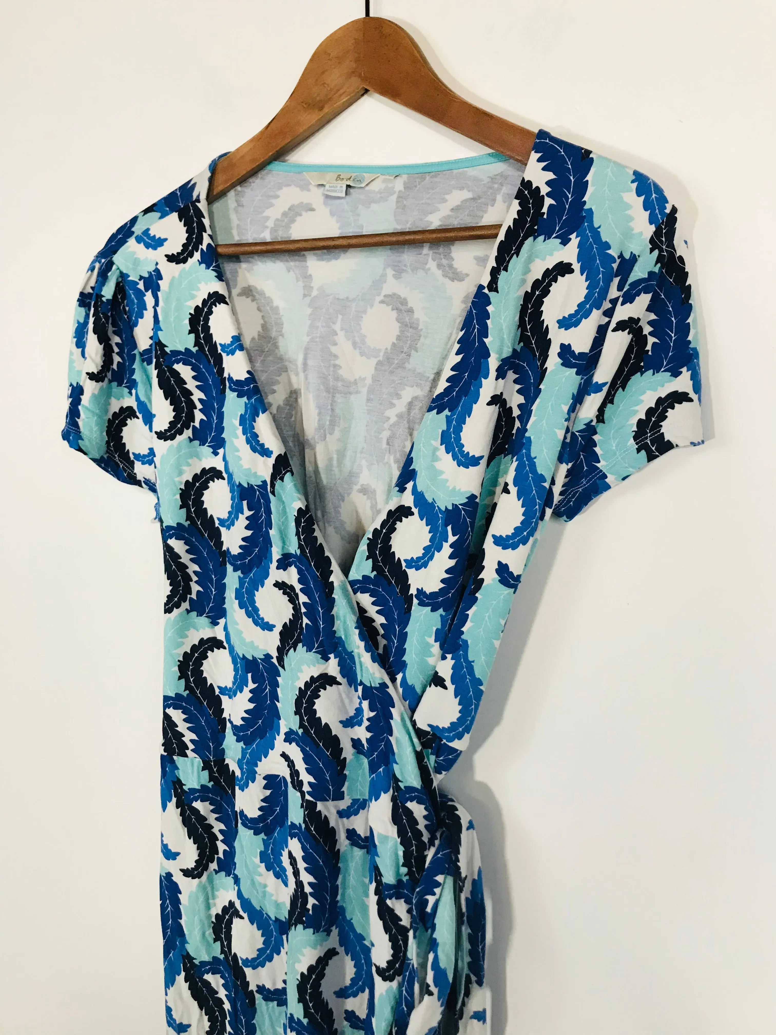 Boden Women's Floral Wrap Dress | UK12 | Blue