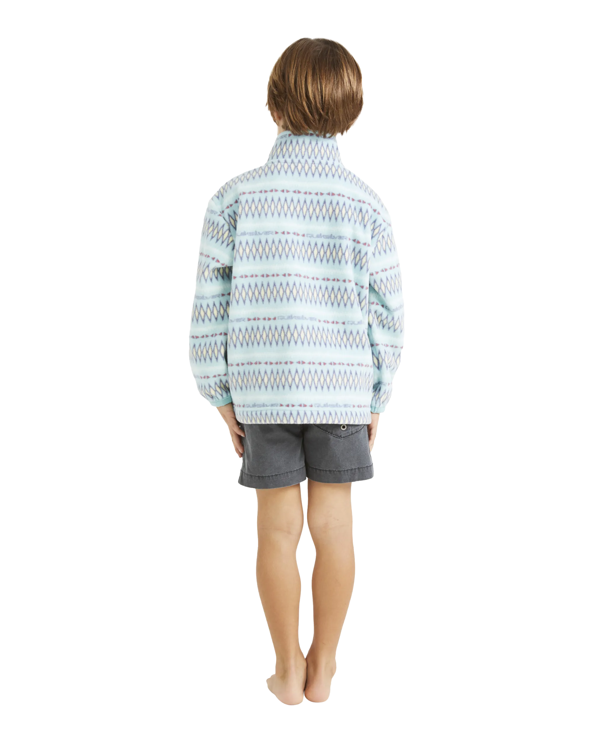 Boys Heritage Zipped Sherpa Fleece Sweatshirt in Marine Blue