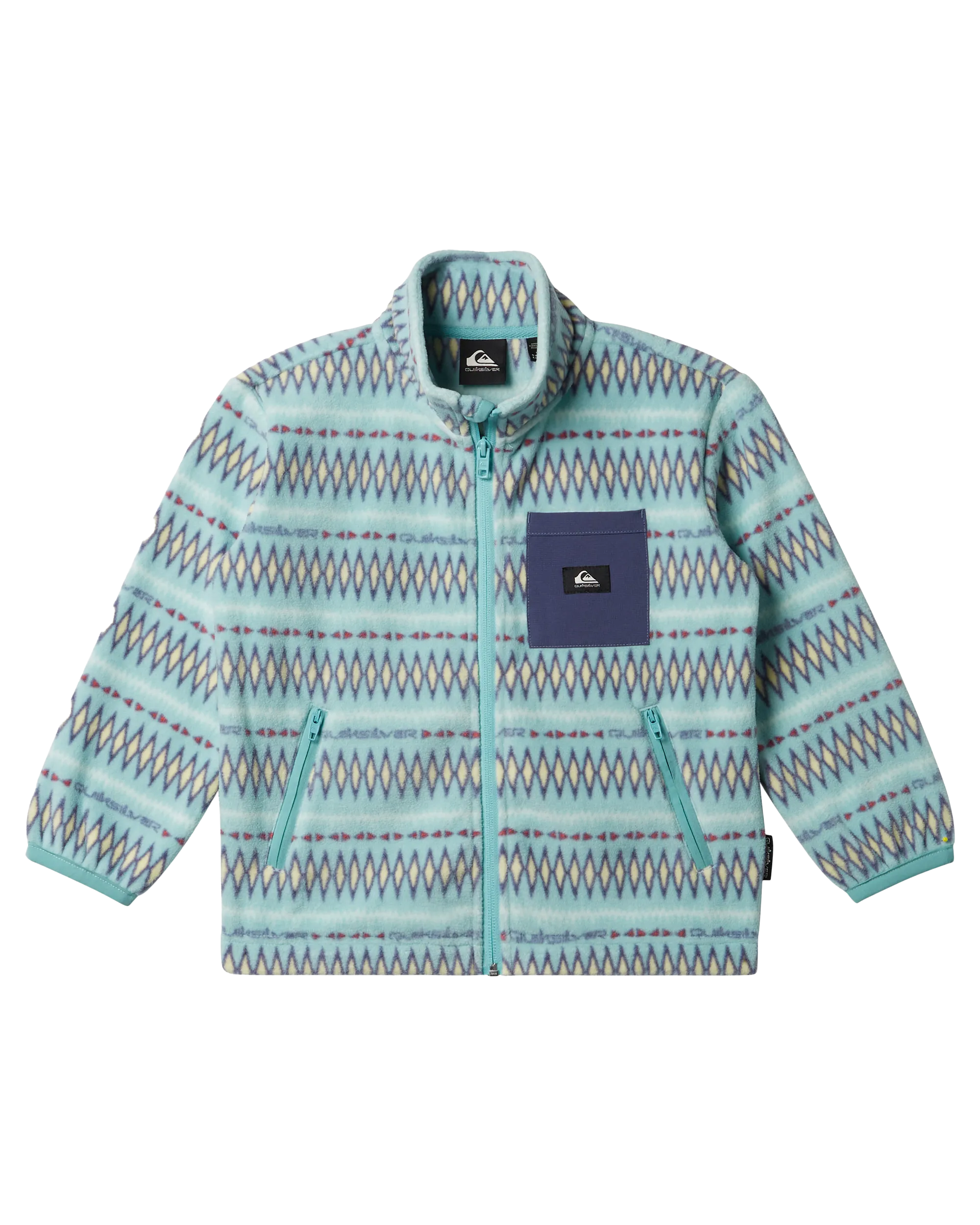 Boys Heritage Zipped Sherpa Fleece Sweatshirt in Marine Blue
