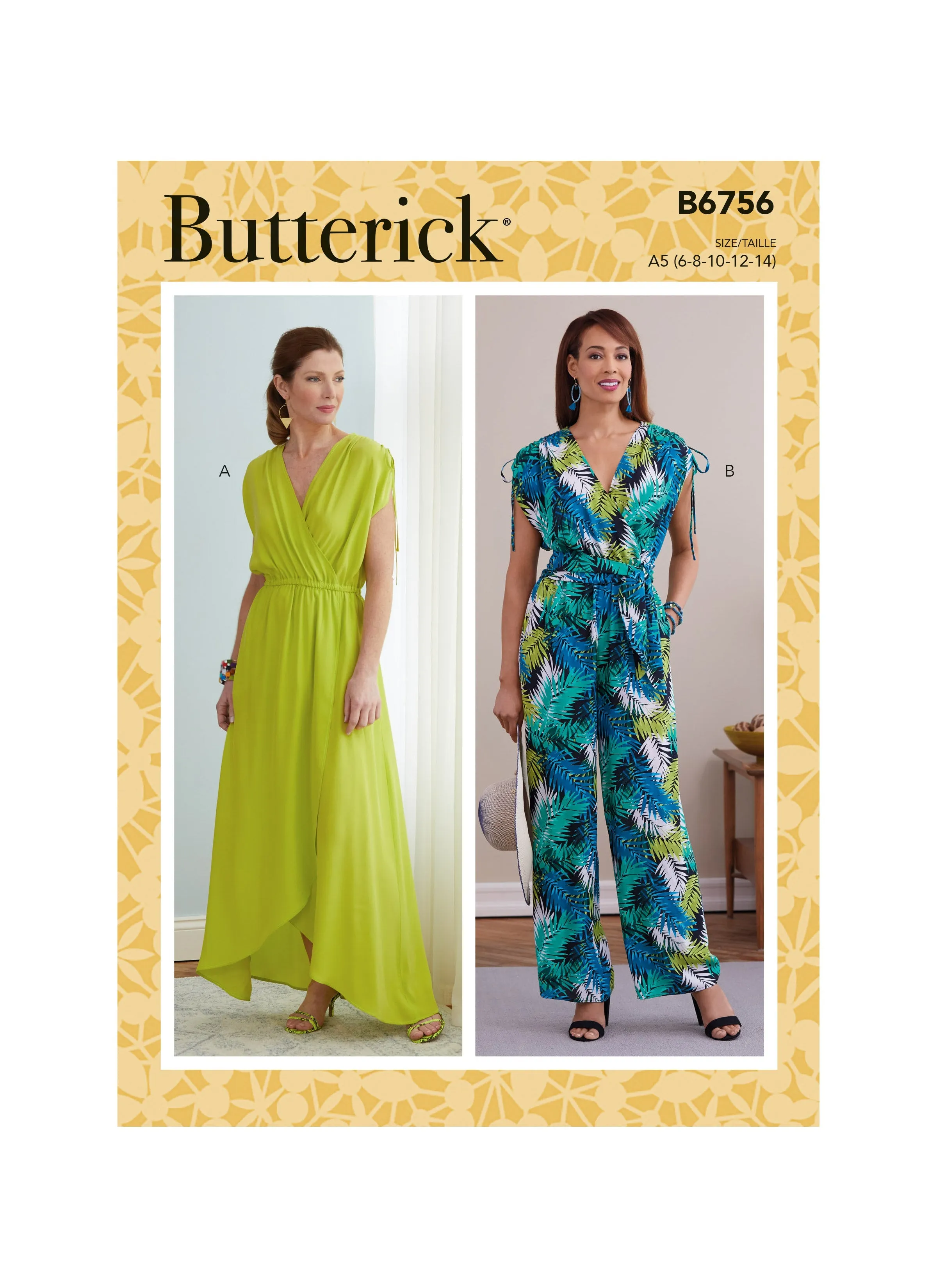 Butterick sewing pattern 6756 Misses' Dress, Jumpsuit