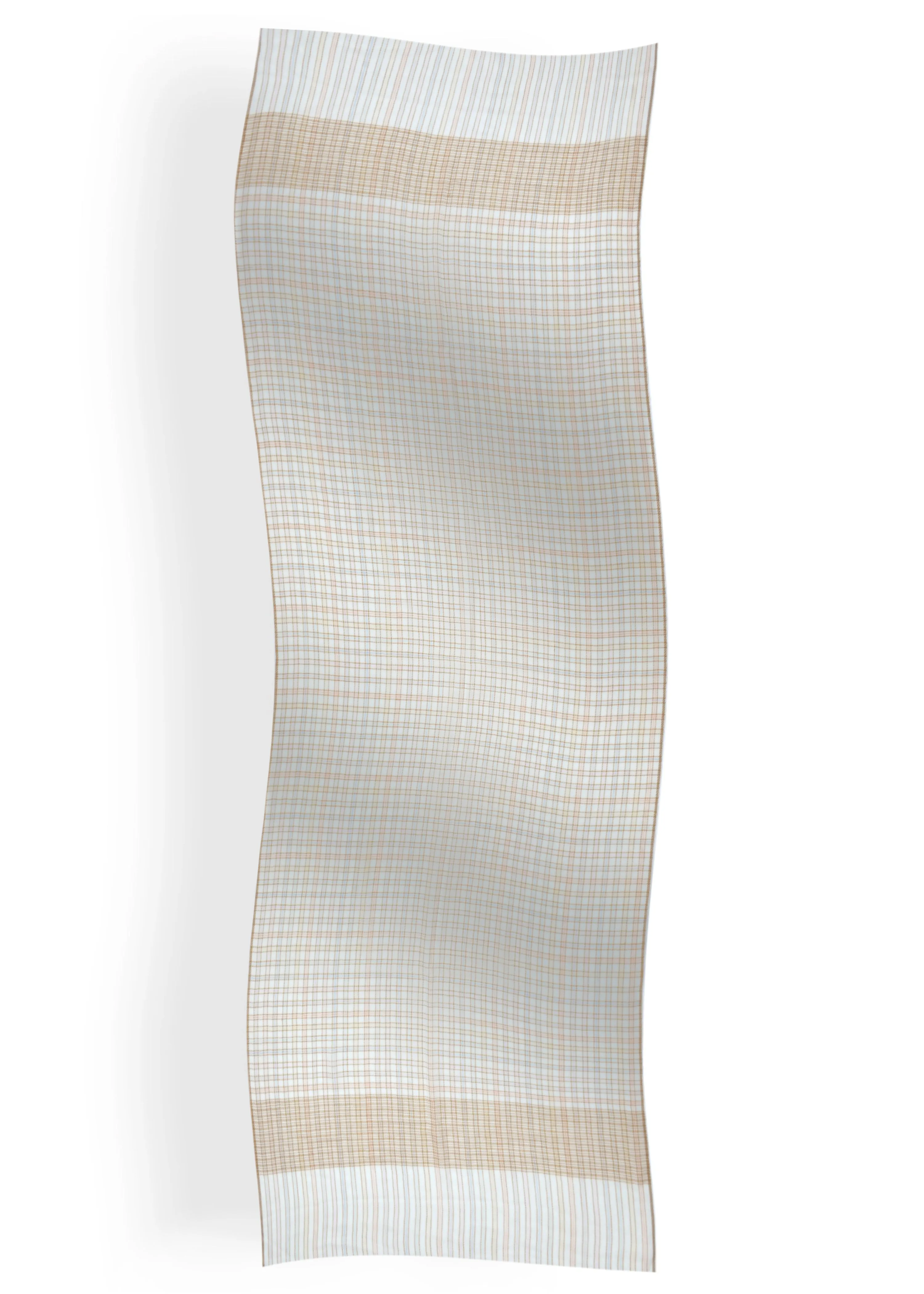 Check with Stripe Border in Merino