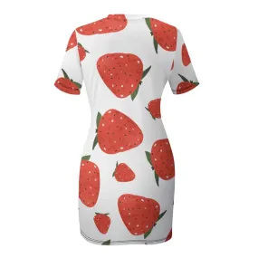 Chic Ivory Short Sleeve Wrap Dress for Women - Ideal for Any Event