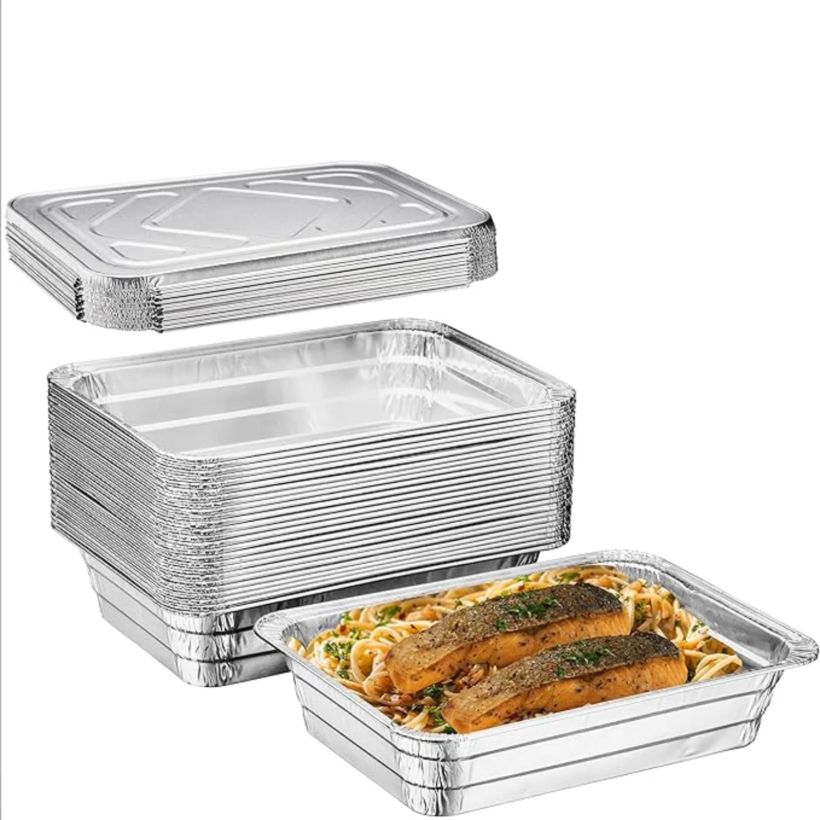 Disposable Aluminum Lid For 2.25Lb Oblong Pan 8.75" x 6.12"