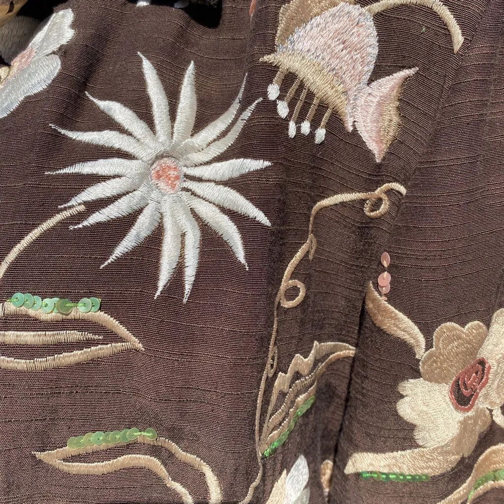 Entice Sequin embroidered vintage blazer M
