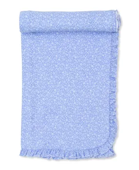 Fall Flower Patch Blanket - Light Blue
