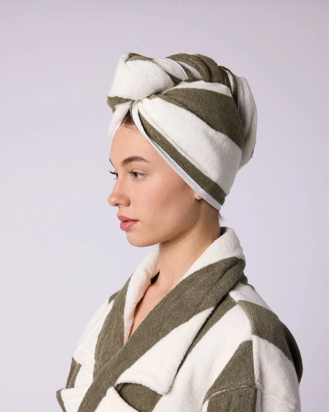 Hair Wrap - Matcha Stripes