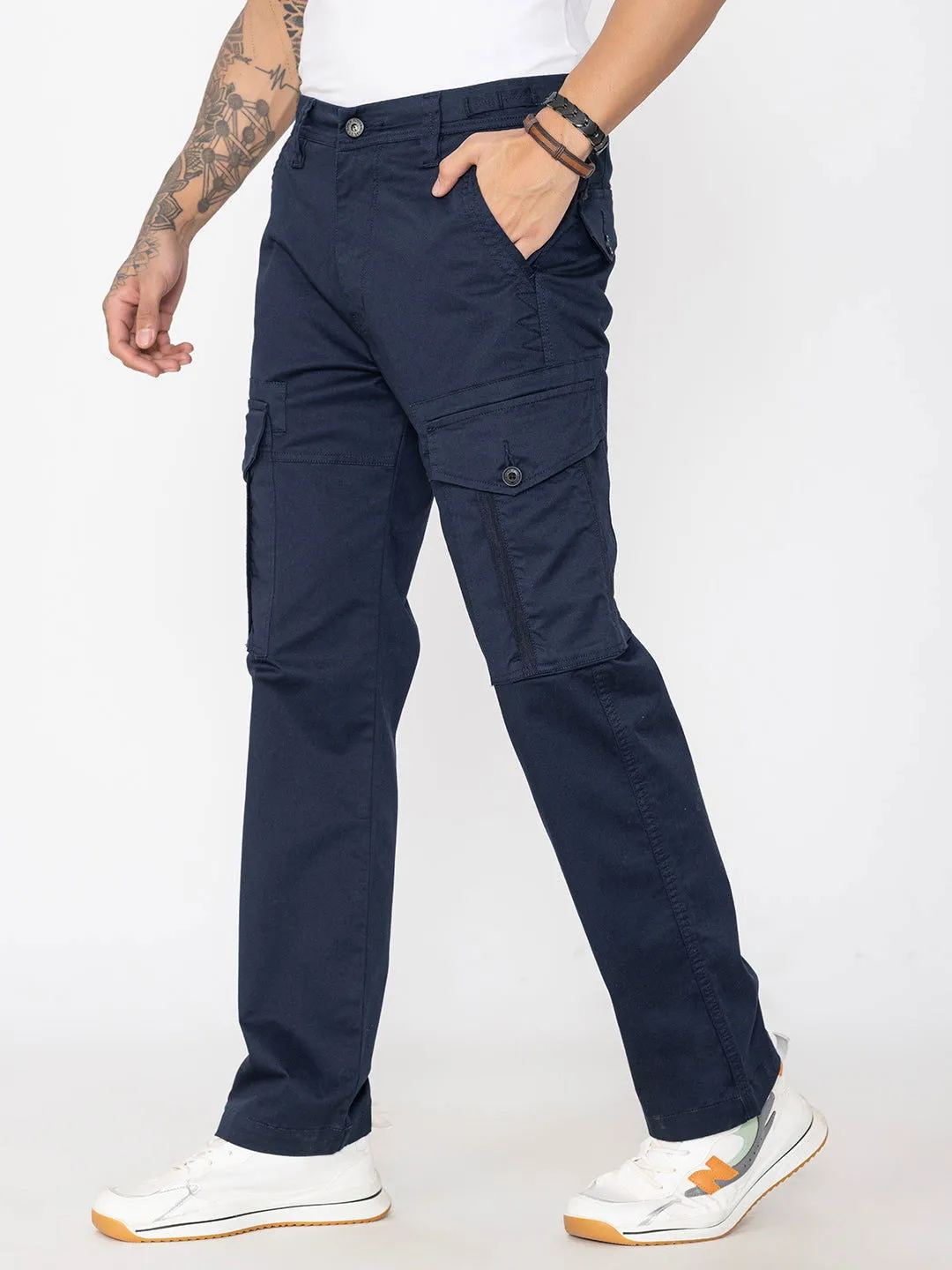 HEAVY DUTY NAVY CARGO six pockets