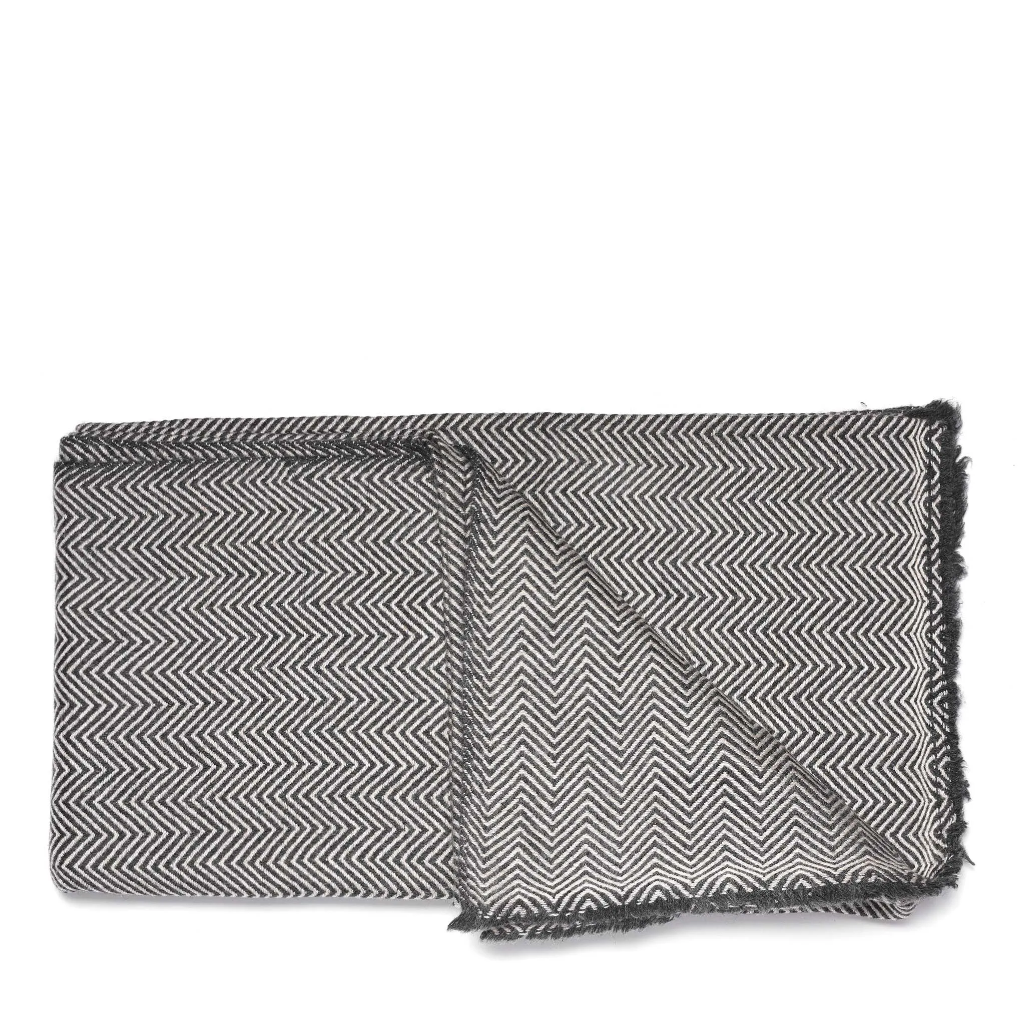 Herringbone Wool Throw from Kashmir