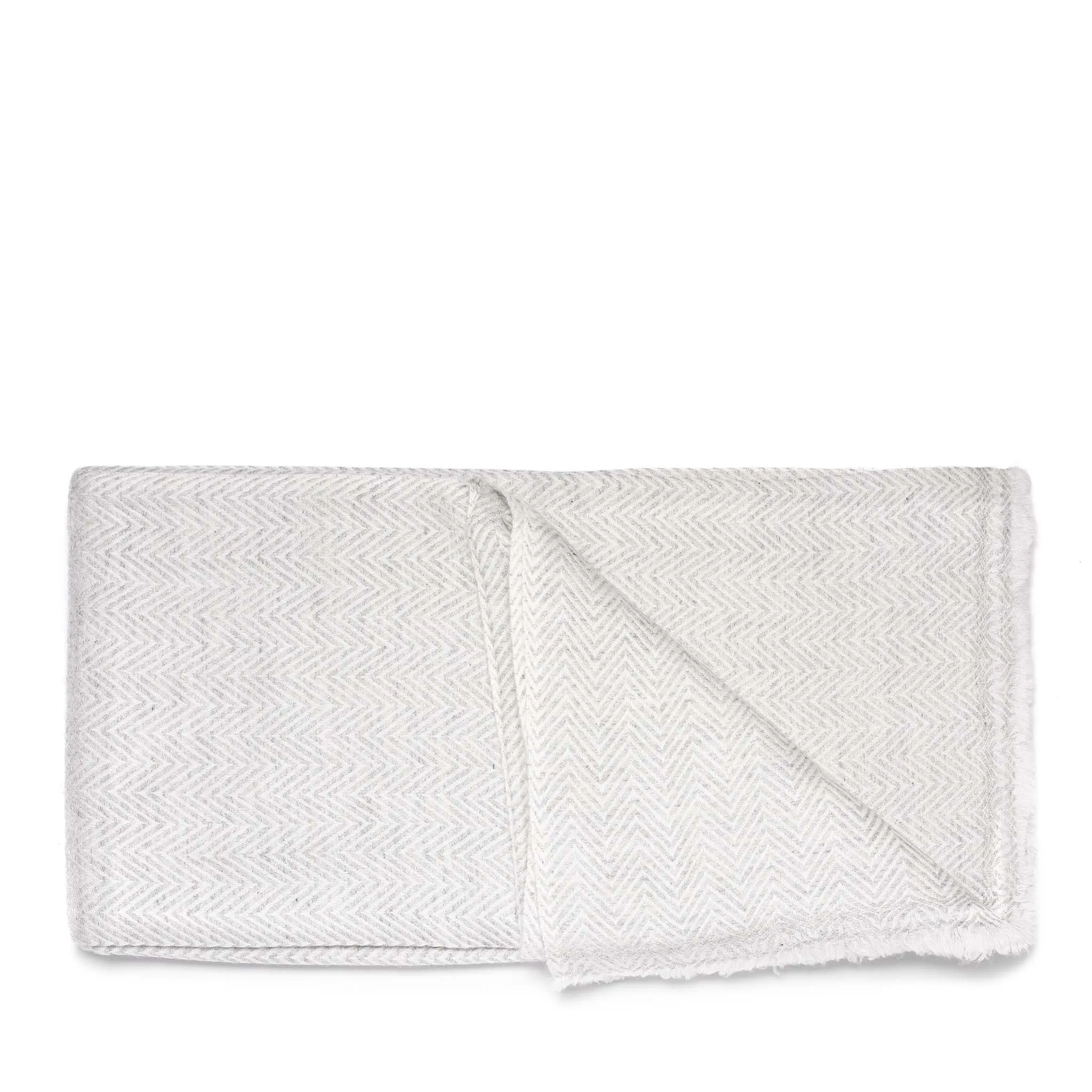Herringbone Wool Throw from Kashmir
