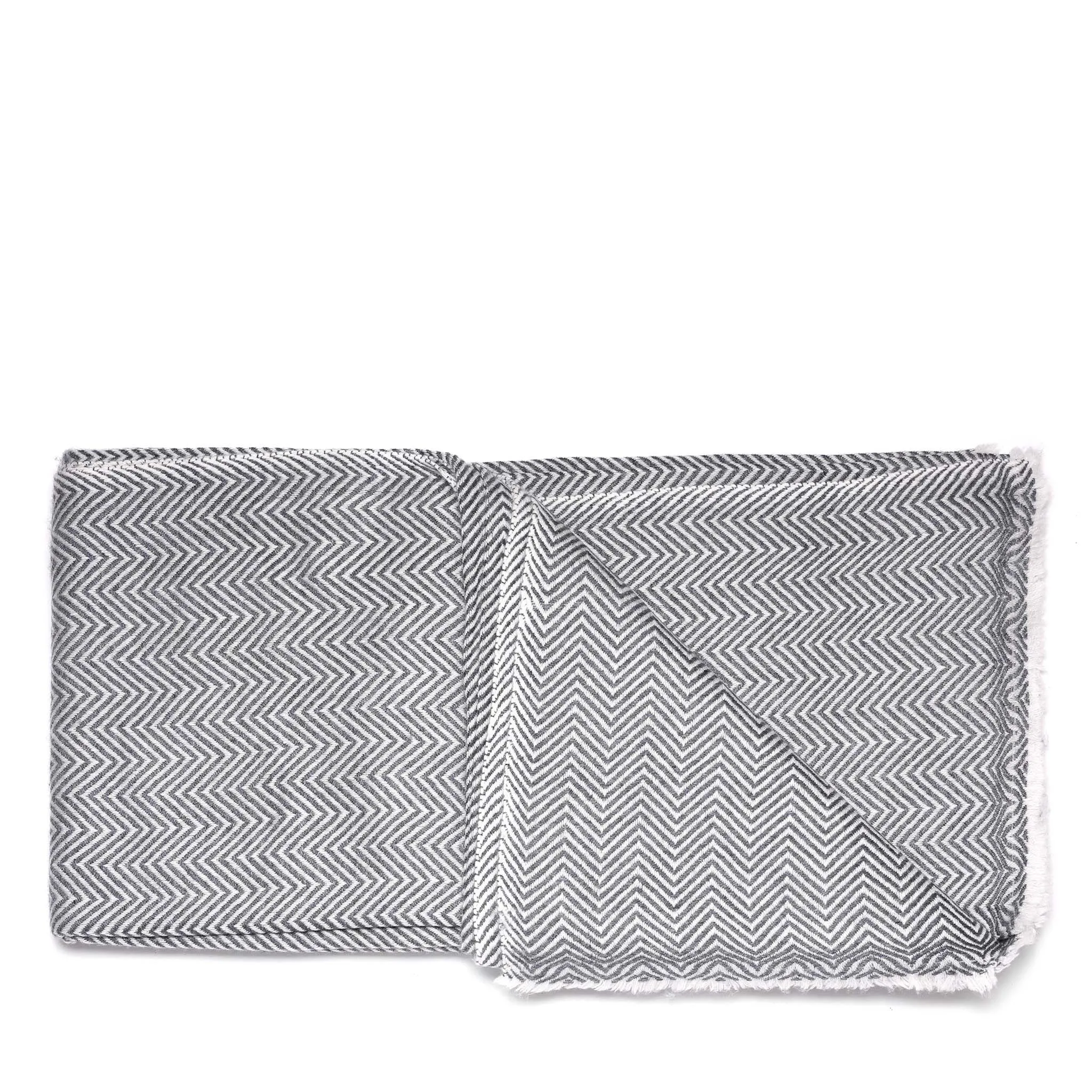 Herringbone Wool Throw from Kashmir