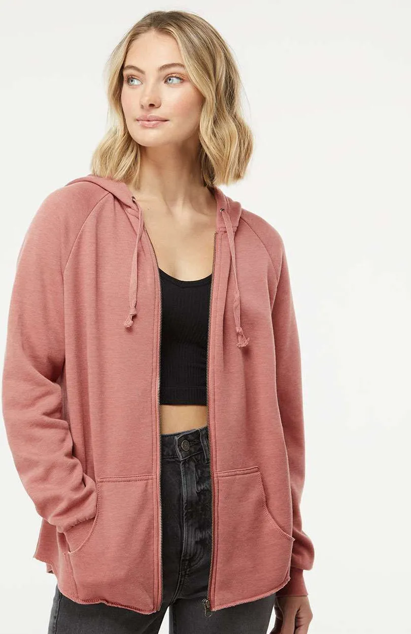 Independent Trading Co. Ladies California Wave Wash Full-Zip Hooded Sweatshirt 