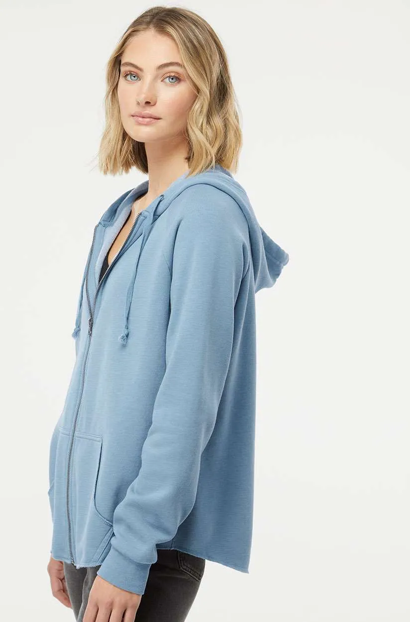 Independent Trading Co. Ladies California Wave Wash Full-Zip Hooded Sweatshirt 