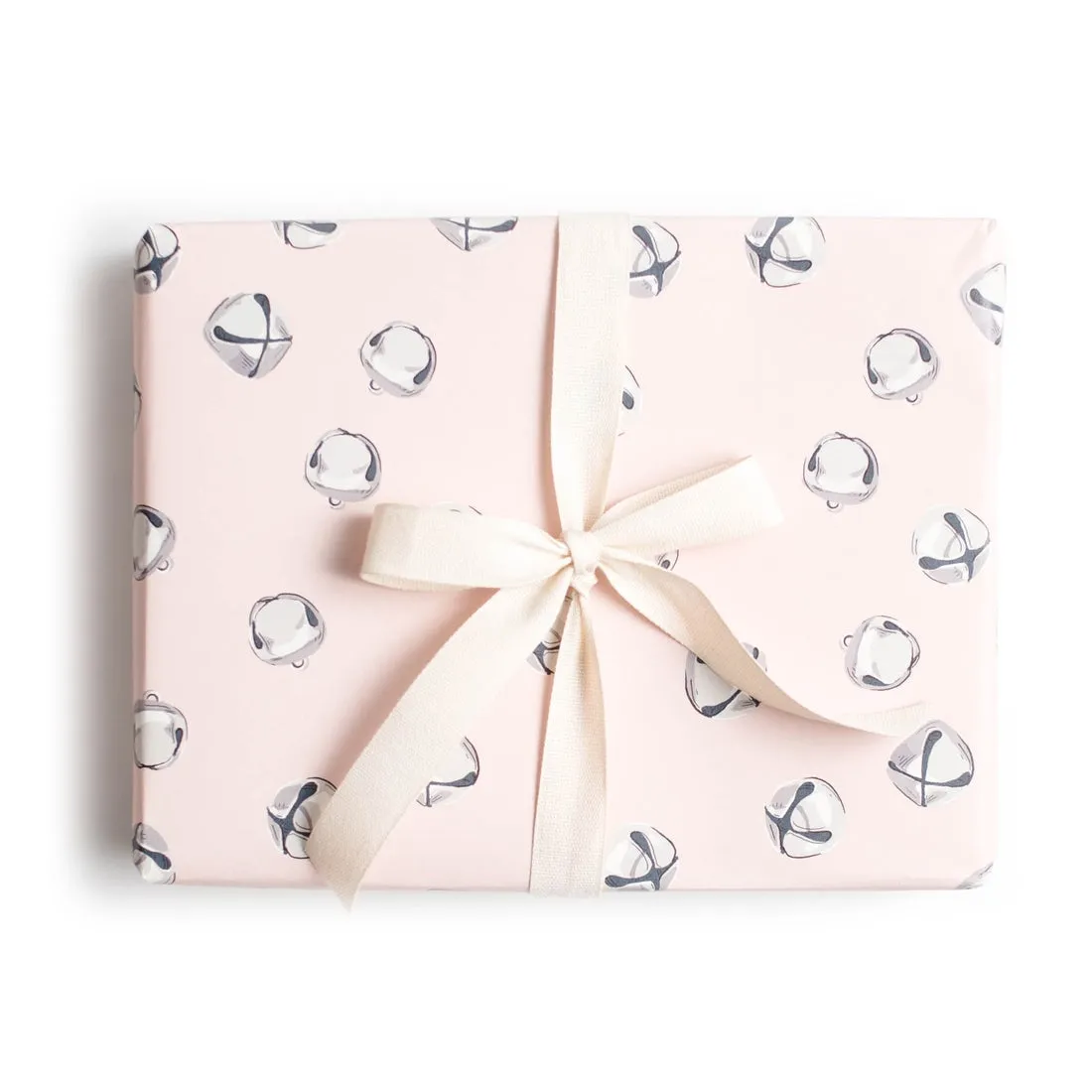 Jingle Bell Blush Gift Wrap - Single Sheet