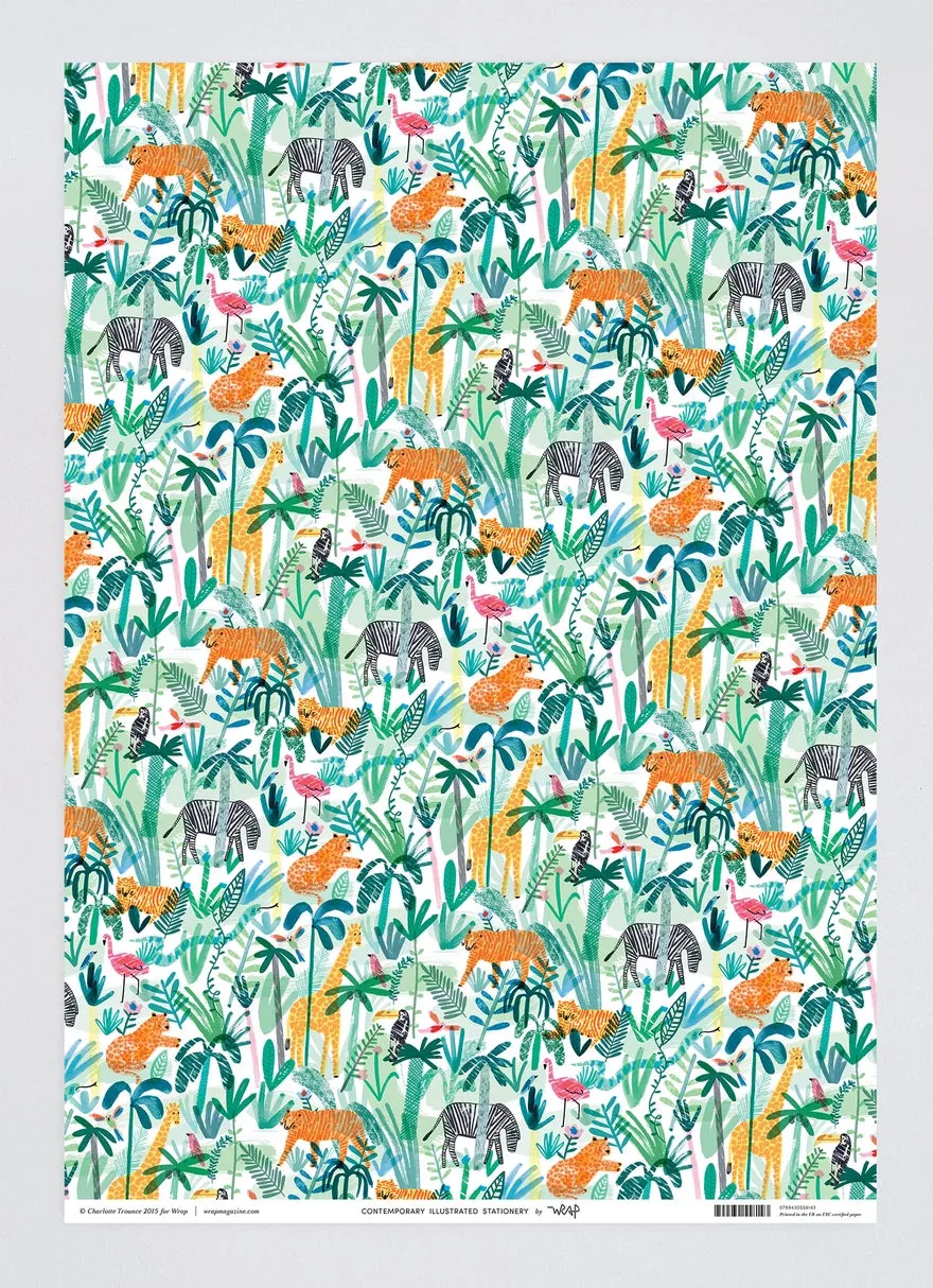 Jungle Animals Gift Wrap Sheet