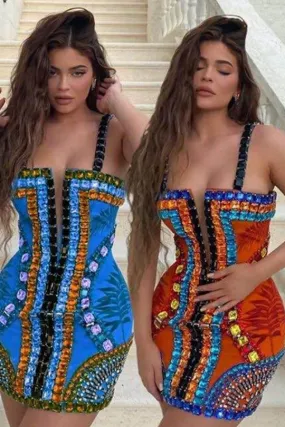 Kylie Diamond Mini Bandage Dress