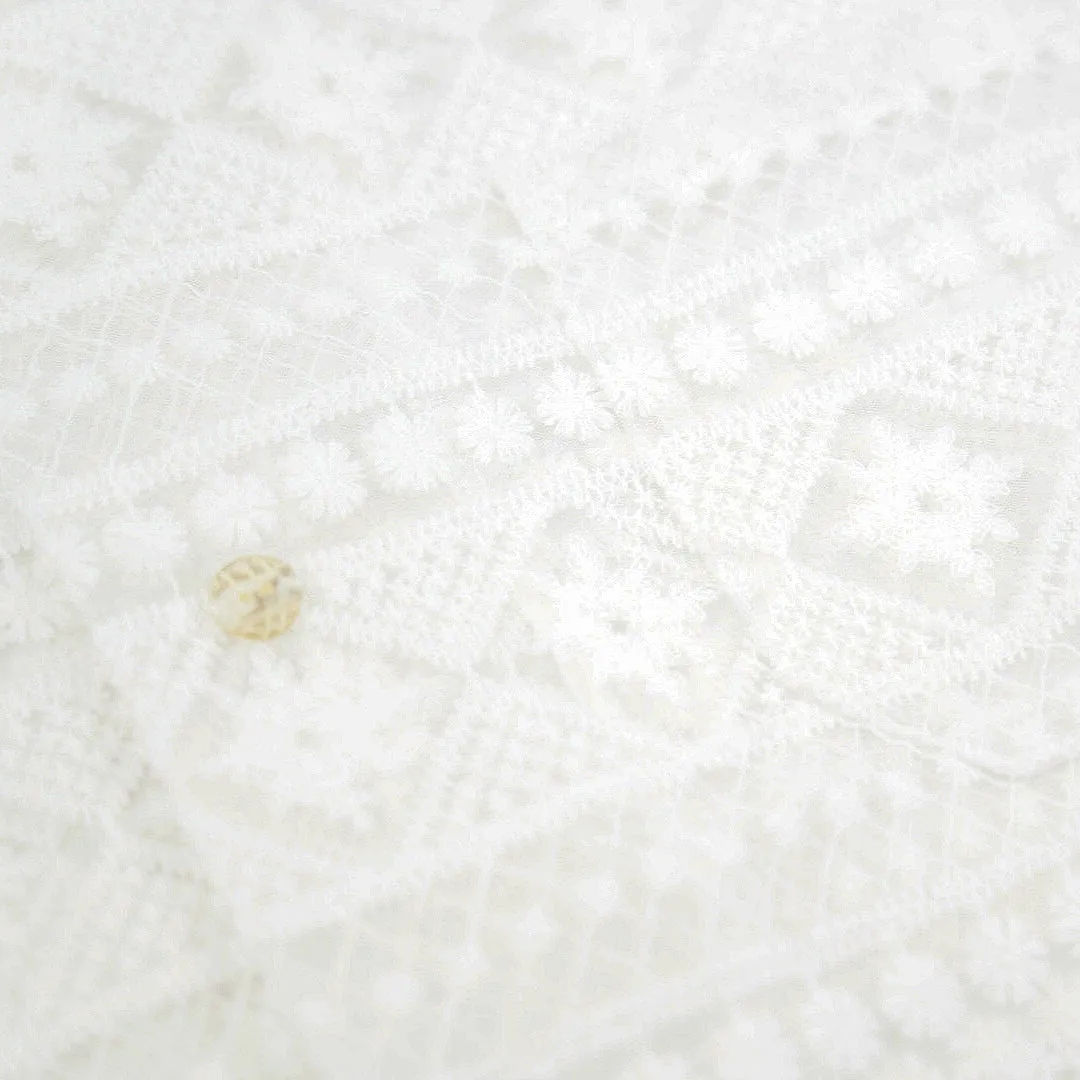 Lace Aloha Shirt - White