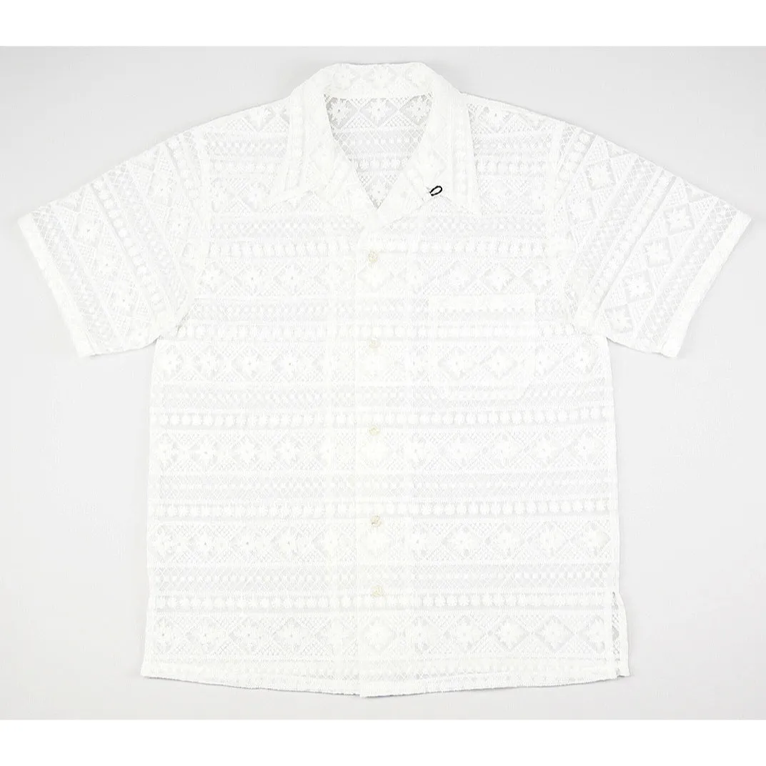 Lace Aloha Shirt - White