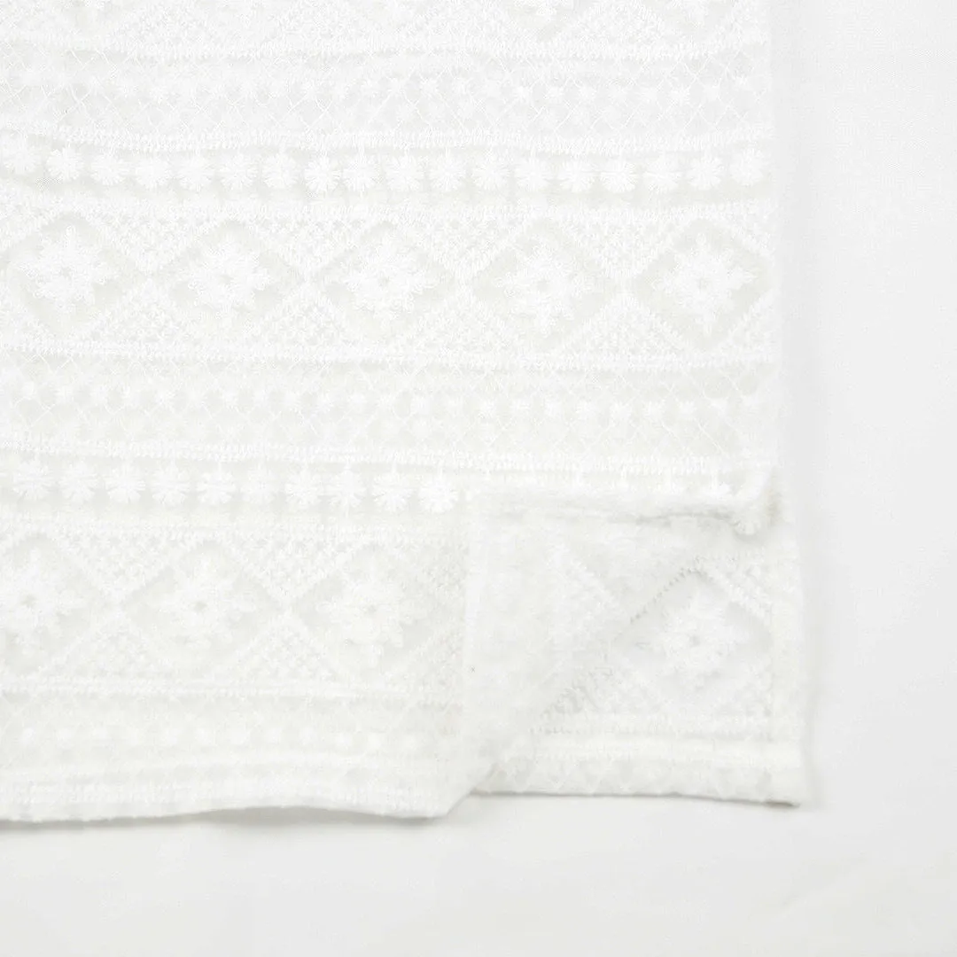 Lace Aloha Shirt - White
