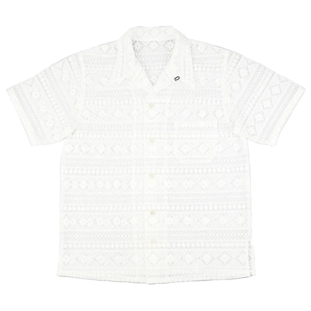 Lace Aloha Shirt - White