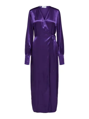 Lyra Ls Ankle Wrap Dress - Acai