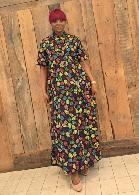 Melina maxi African print dress