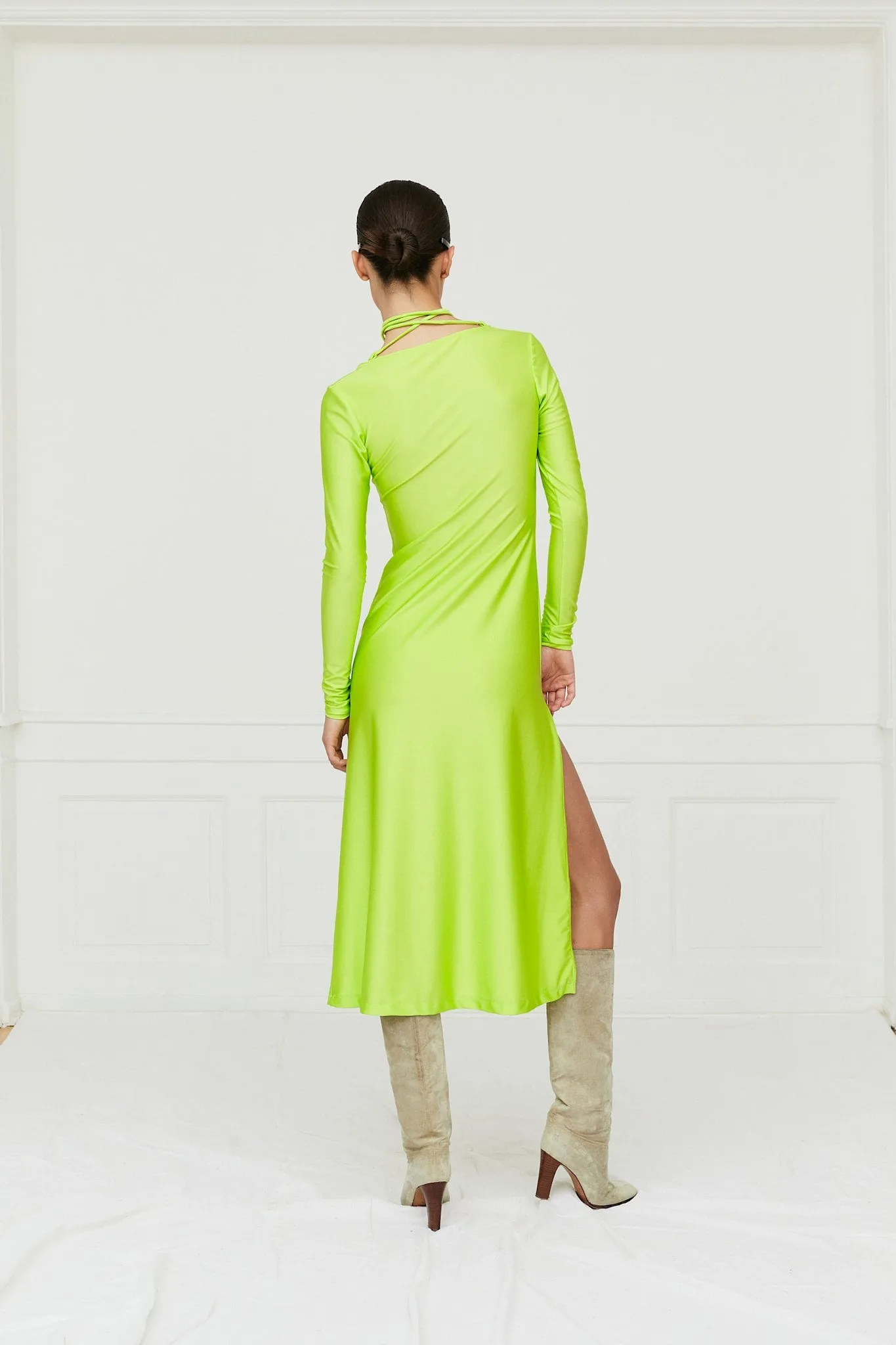 Nikola Dress — Neon Green