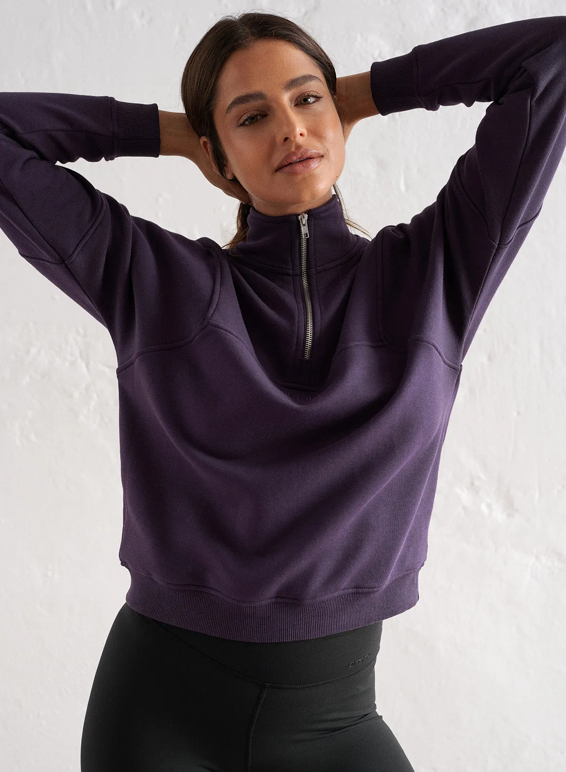 Plum Logo Sweat Half Zip
