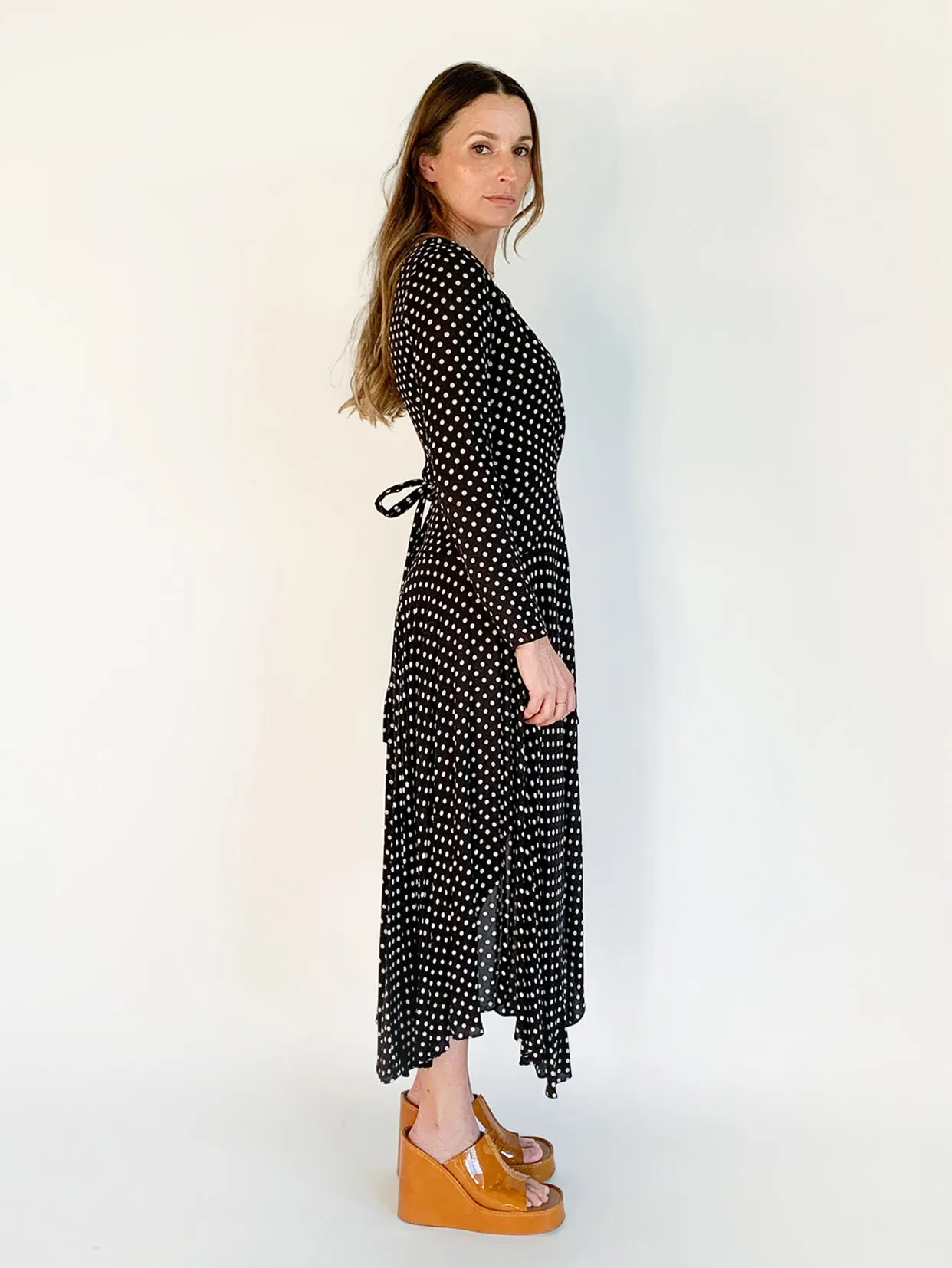 Polka Dot Wrap Dress