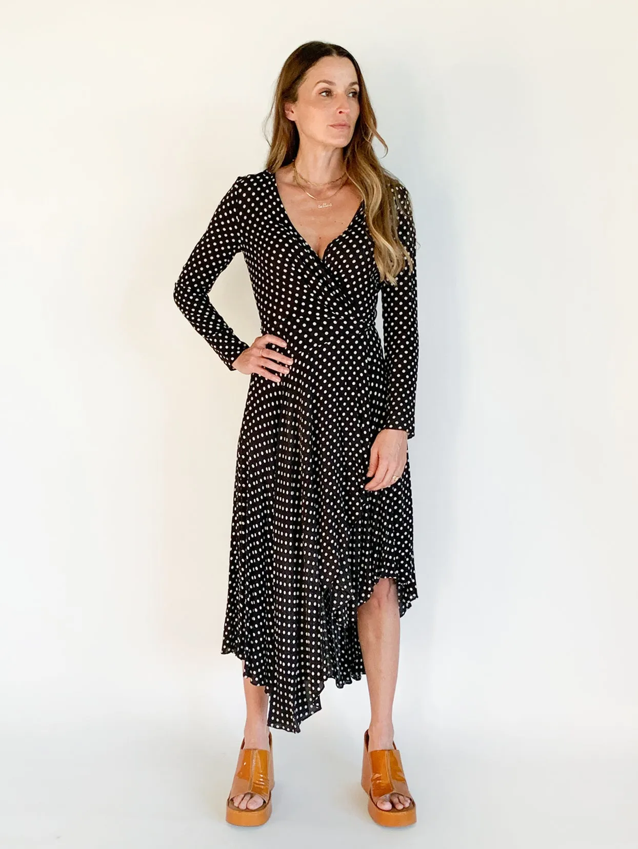 Polka Dot Wrap Dress