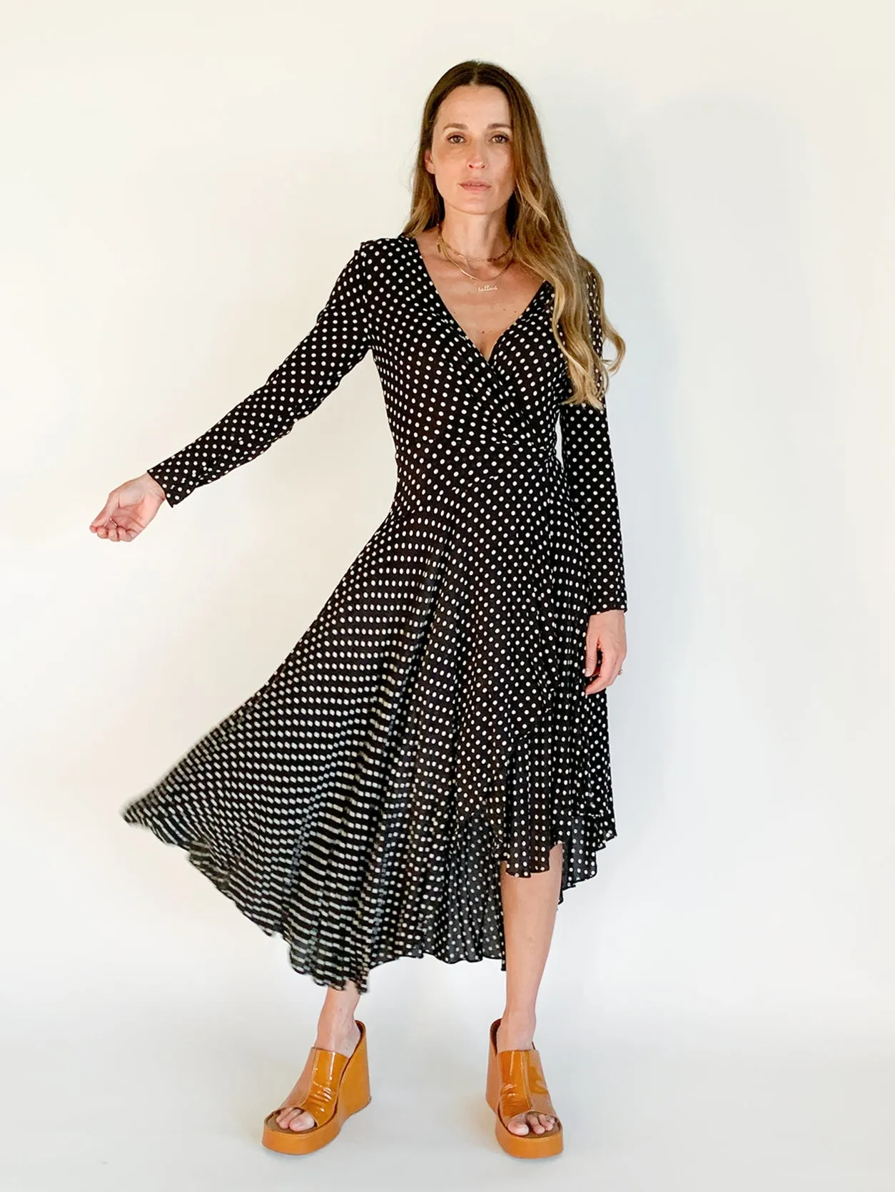Polka Dot Wrap Dress