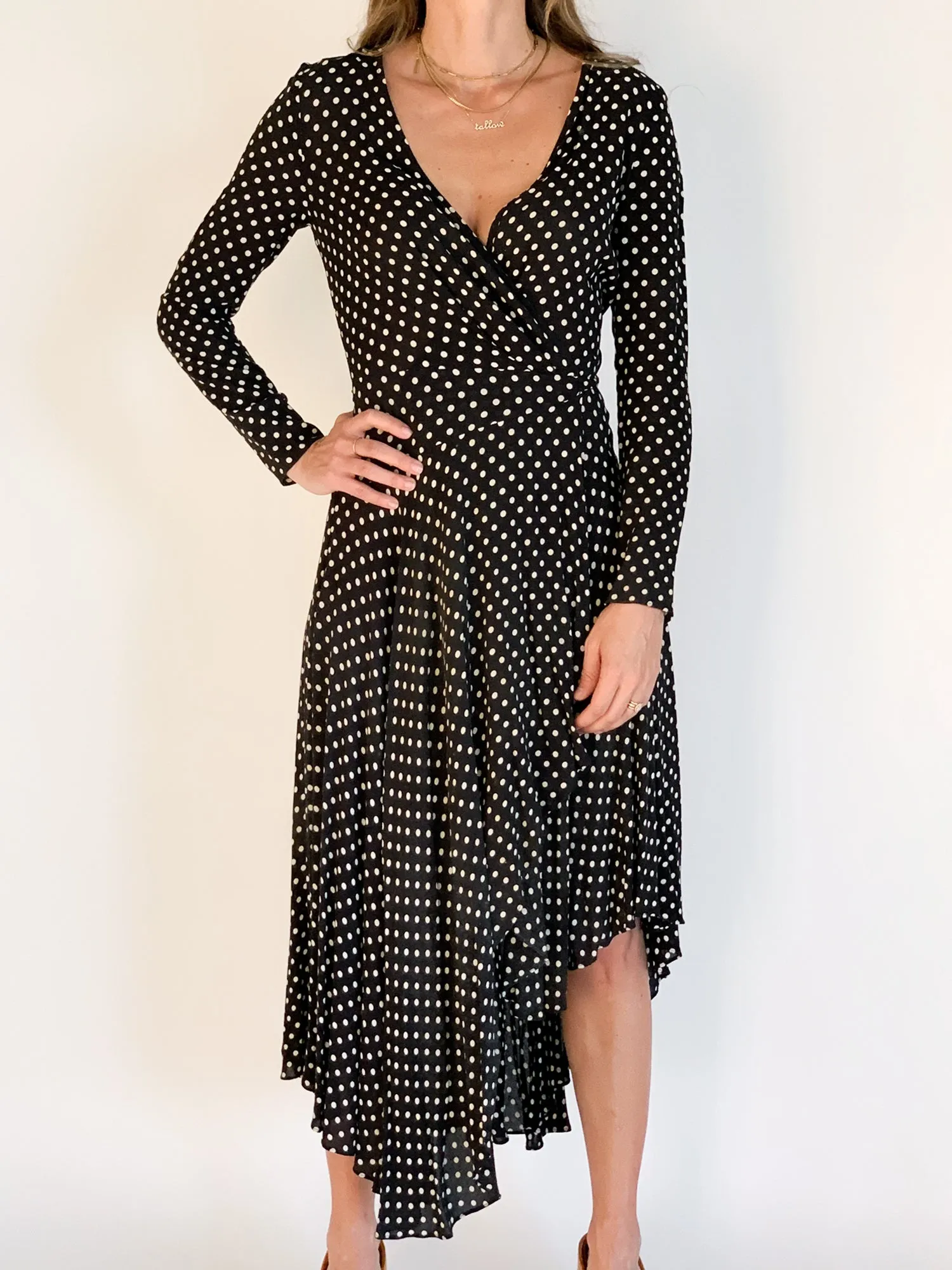 Polka Dot Wrap Dress