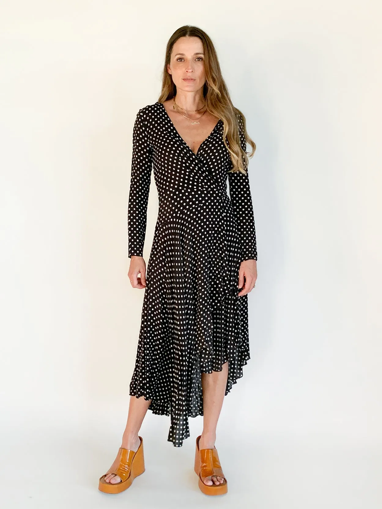 Polka Dot Wrap Dress