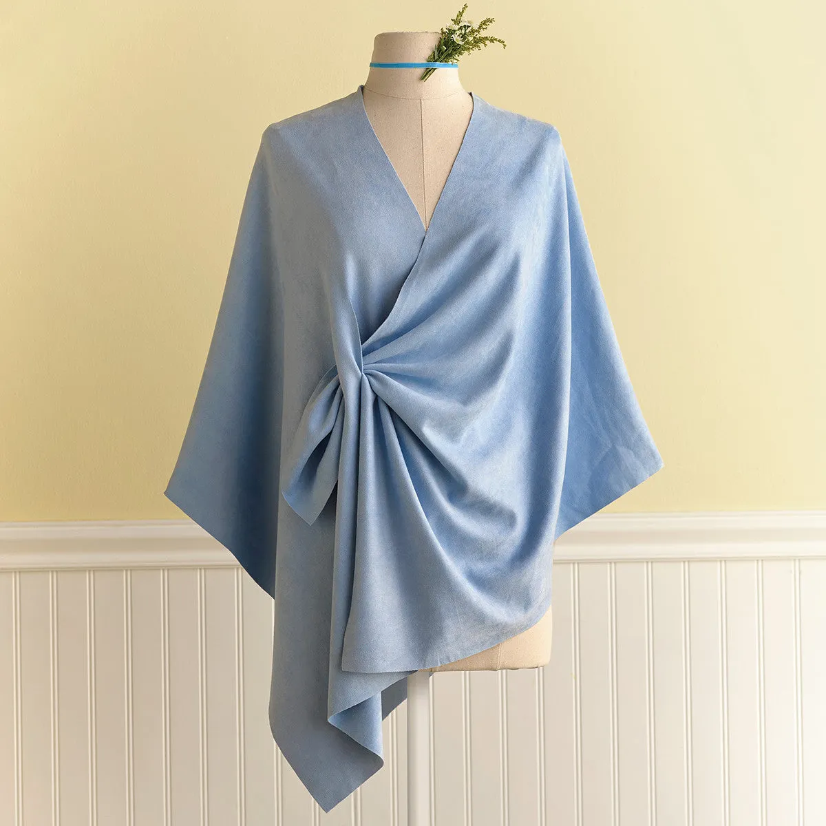 Sky Blue Microsuede Wrap