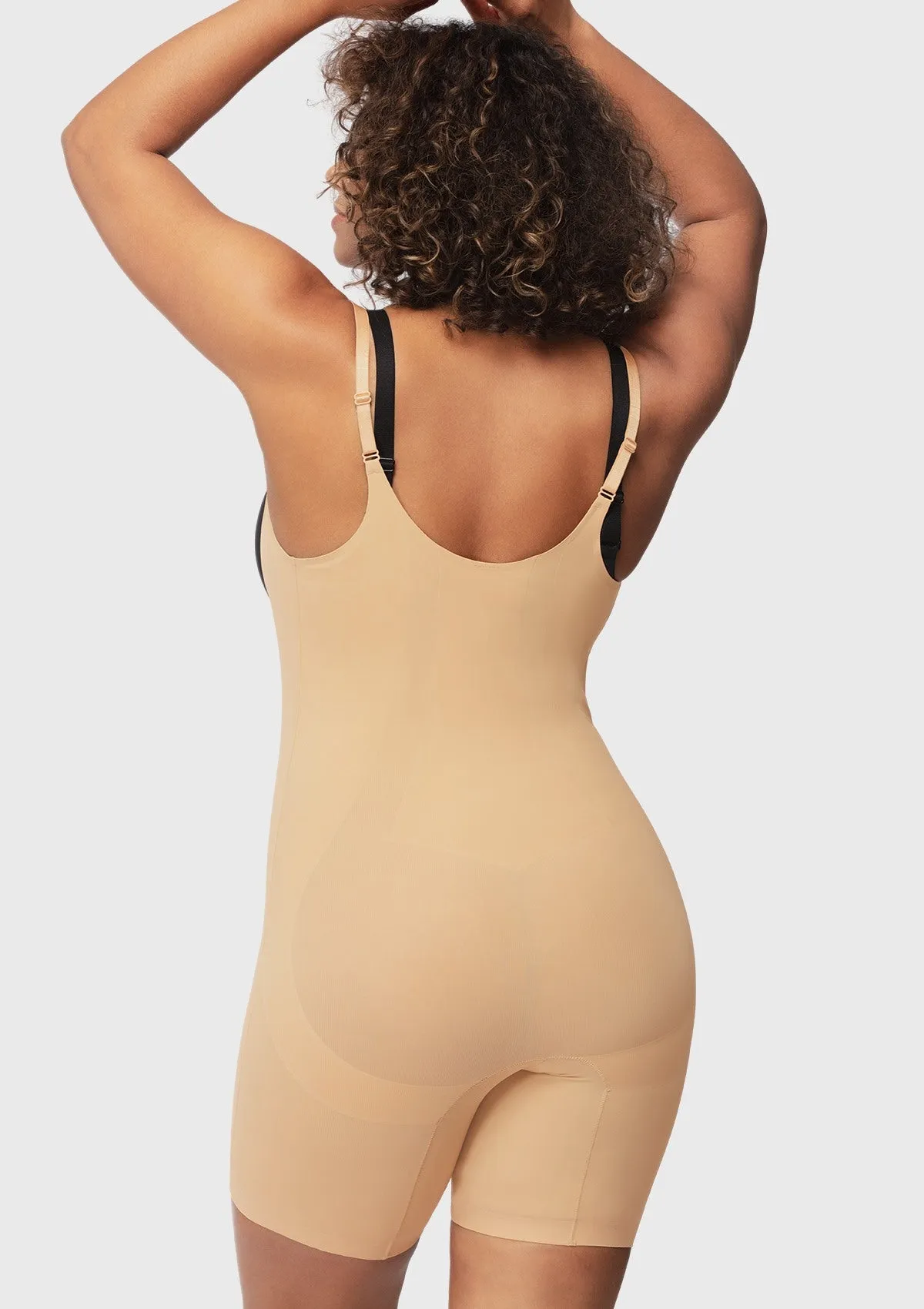 Songful Seamless Mid-Thigh Bodysuit Tummy Control Shapewear Sculpting Body Shaper