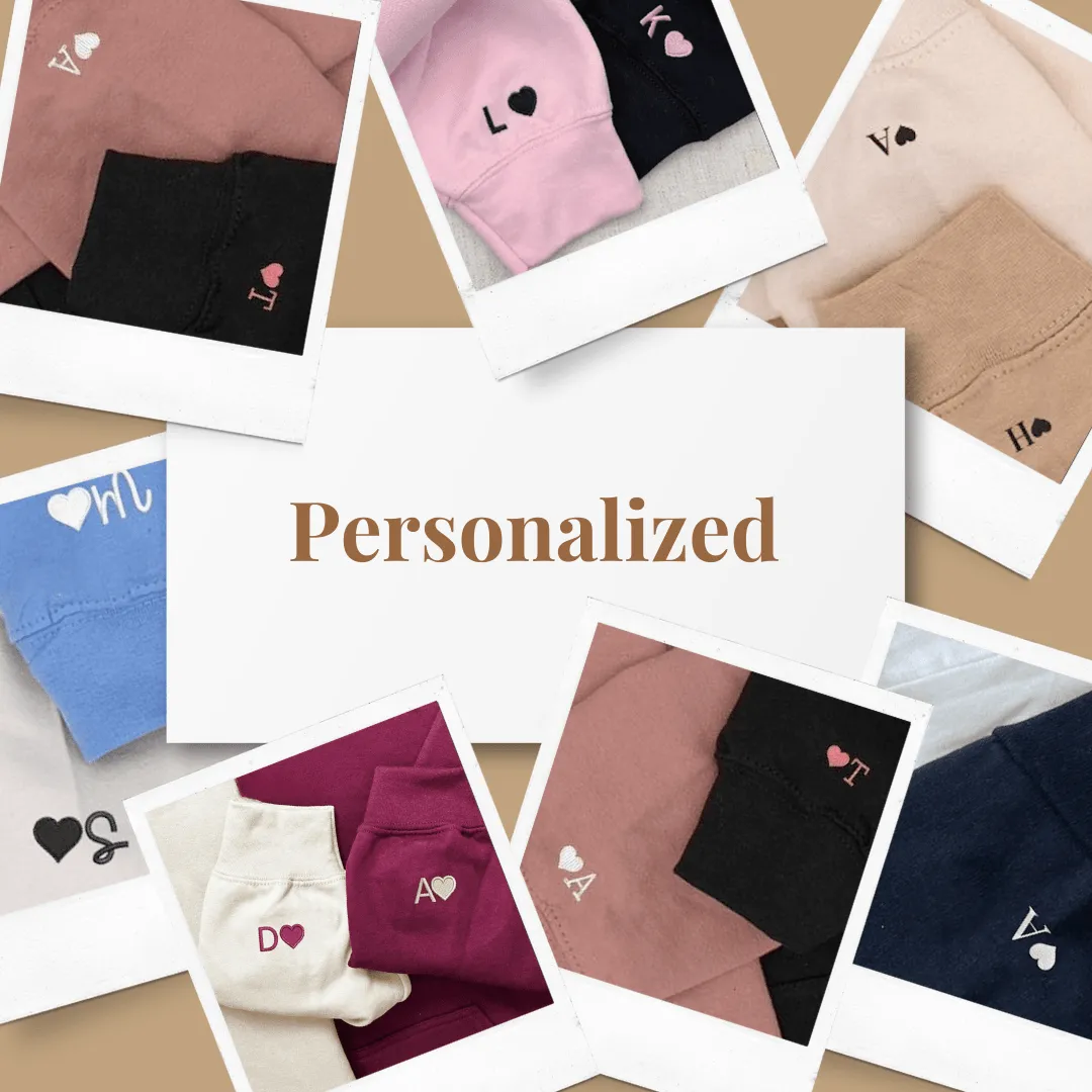 Soul Mate Puzzle Hoodies - Custom Embroidered Sweatshirts For Couples