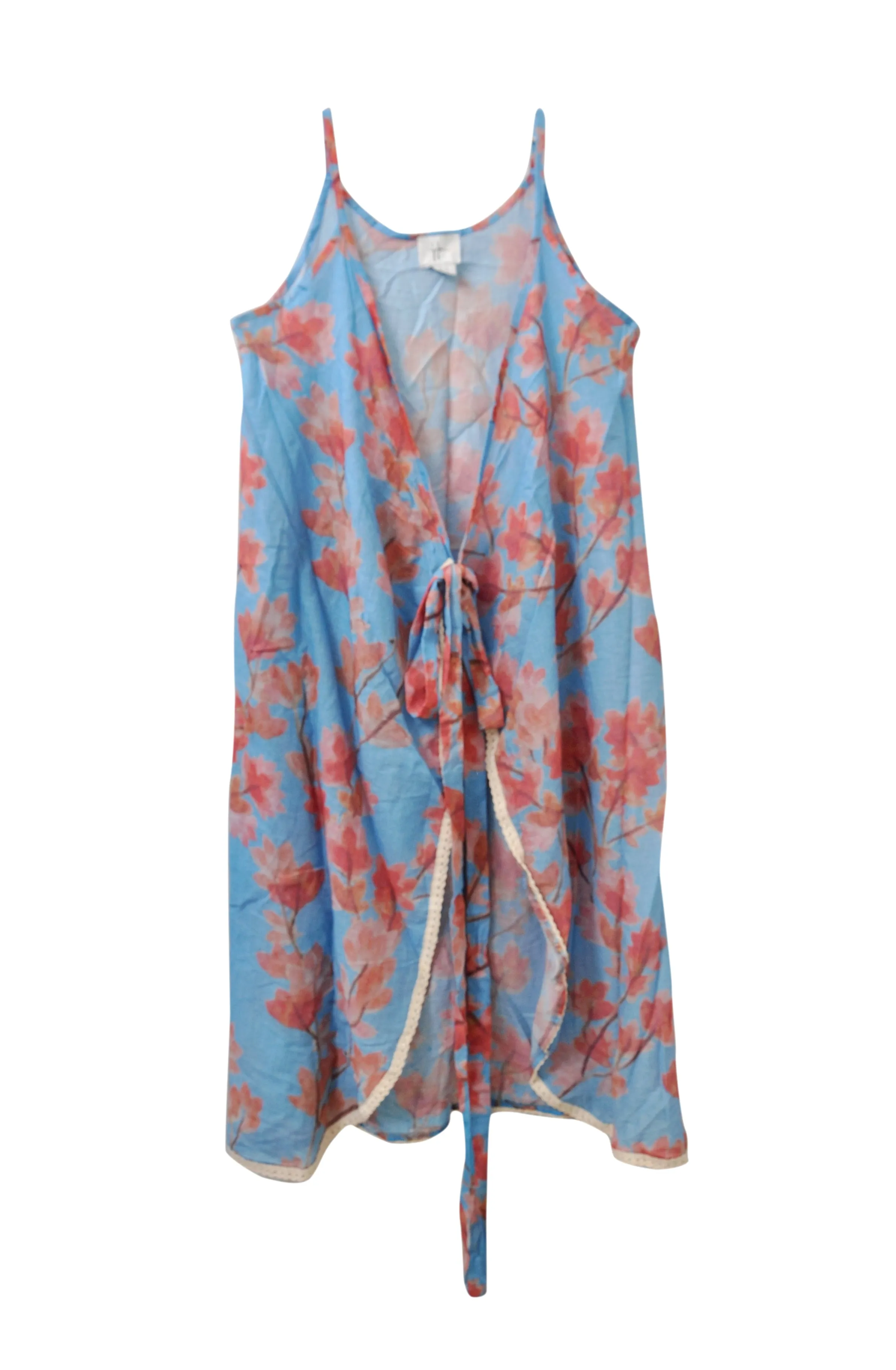 Strappy Gohanameyya Wrap Dress Aqua