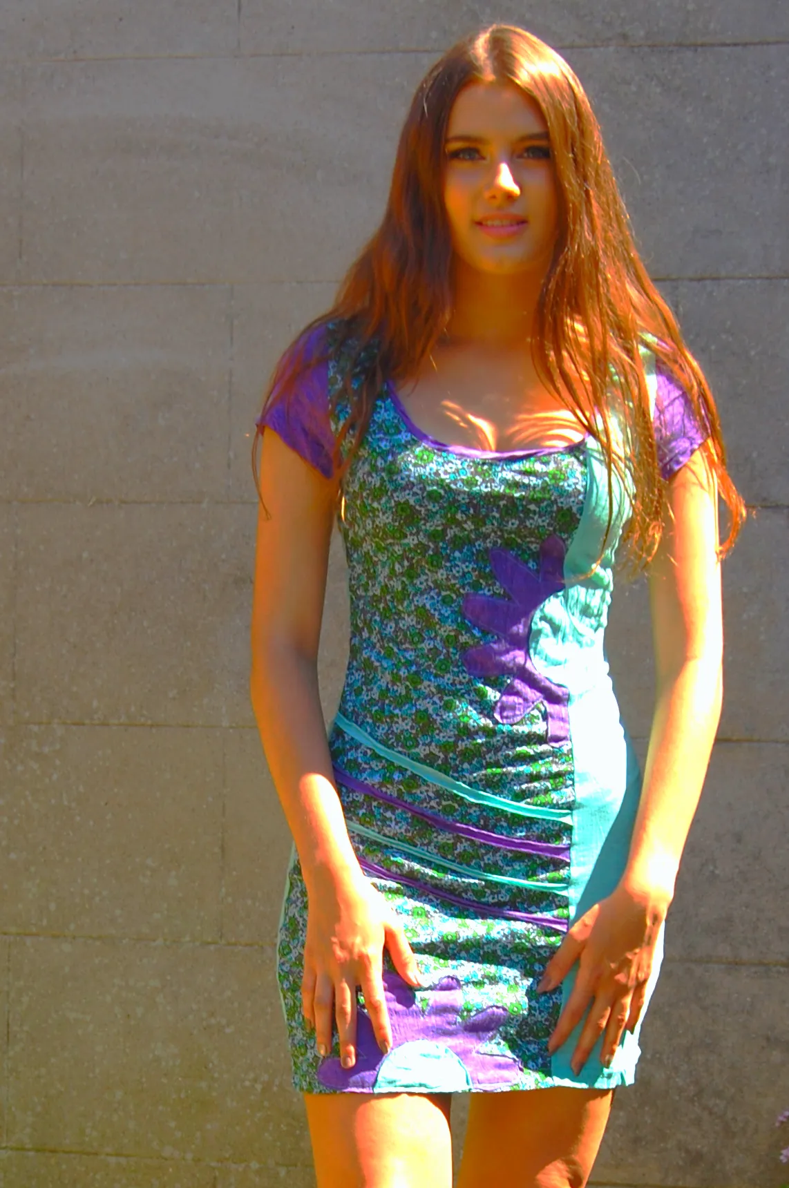 T Shirt Dress/Tunic with Applique Detailing, Various Colours