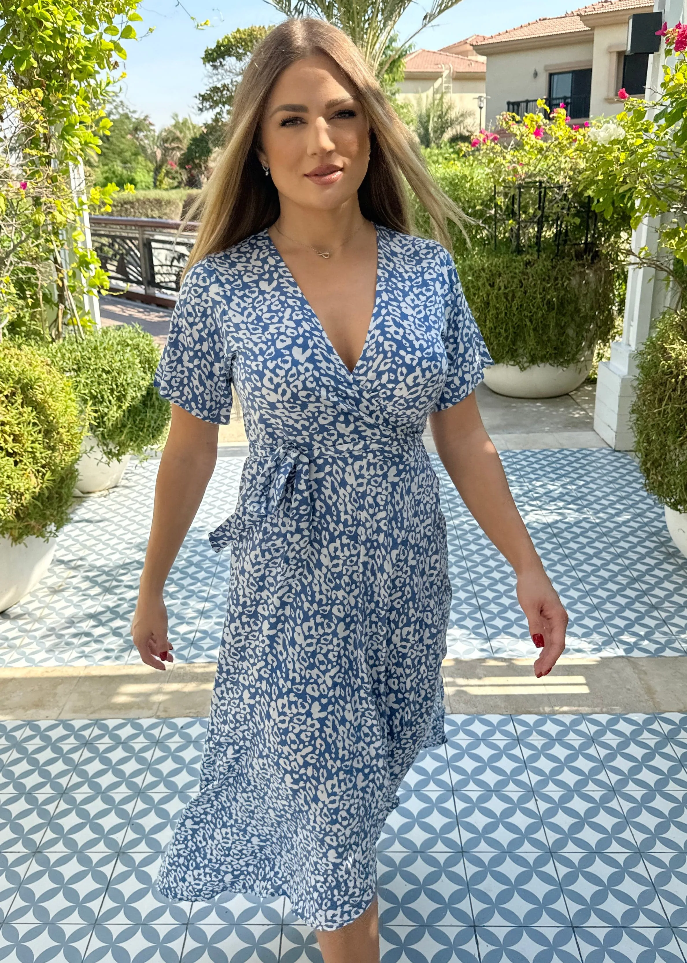 The Maxi Wrap Dress - Jungle Skies