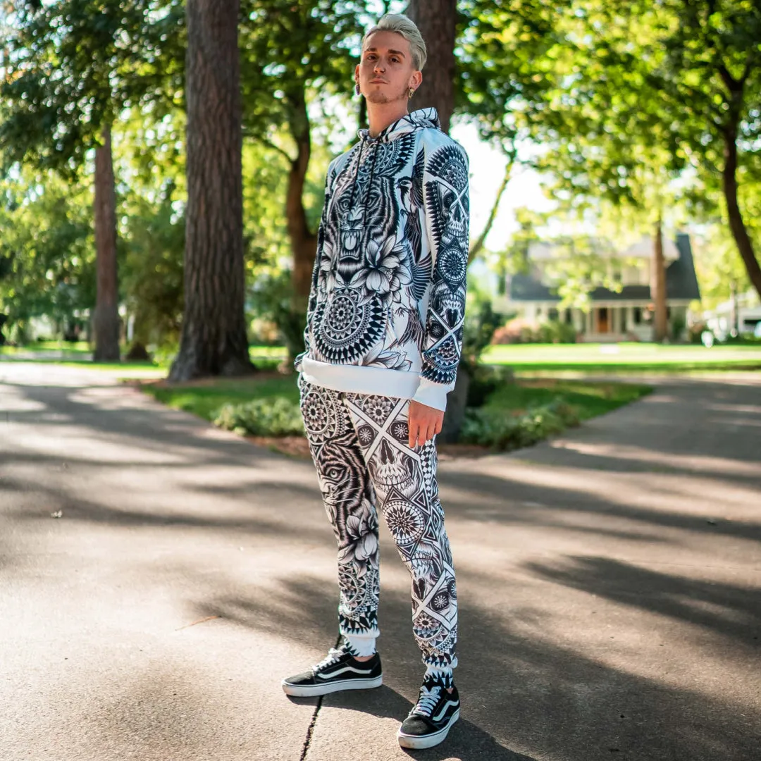 Tribal Tiger Pullover Hoodie