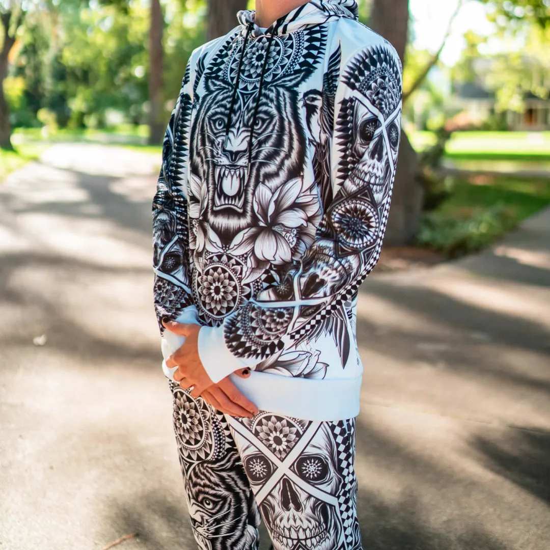 Tribal Tiger Pullover Hoodie