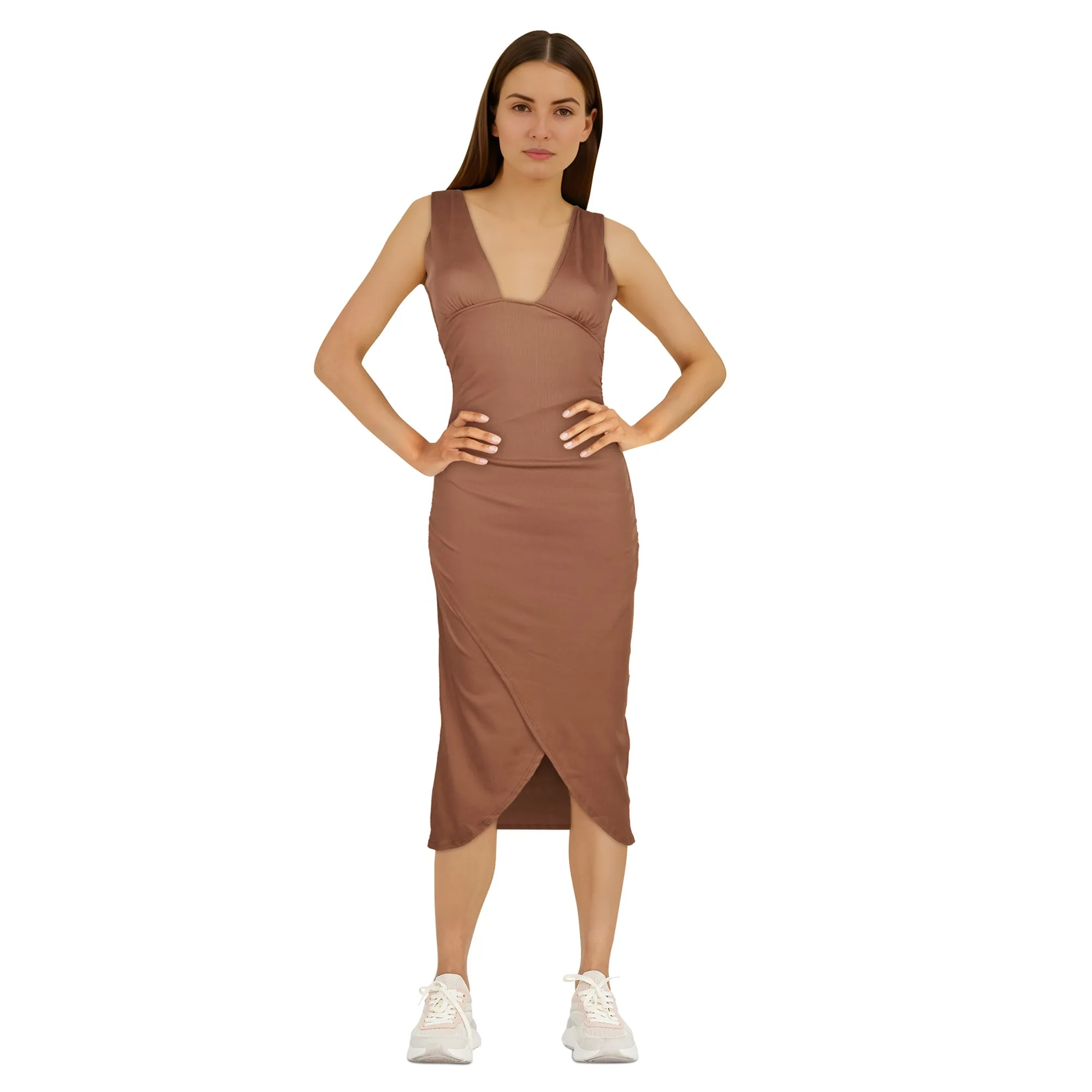Women's Deep V-Neck Wrap Dress