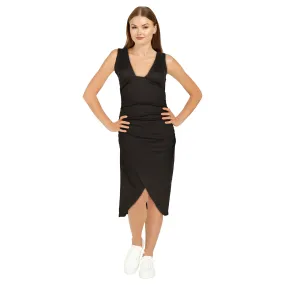 Women's Deep V-Neck Wrap Dress
